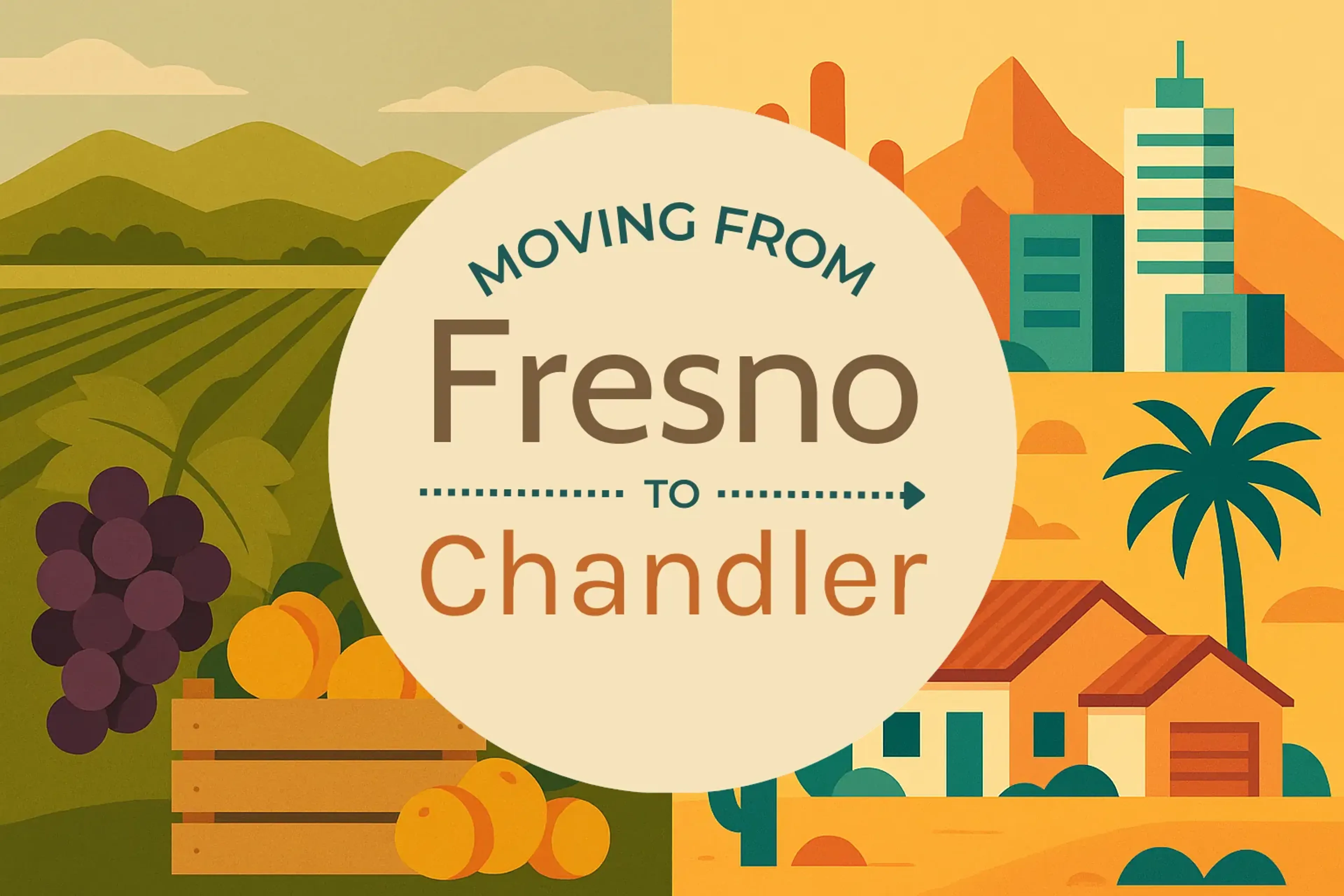 Side-by-side comparison of Fresno to Chandler moving companies