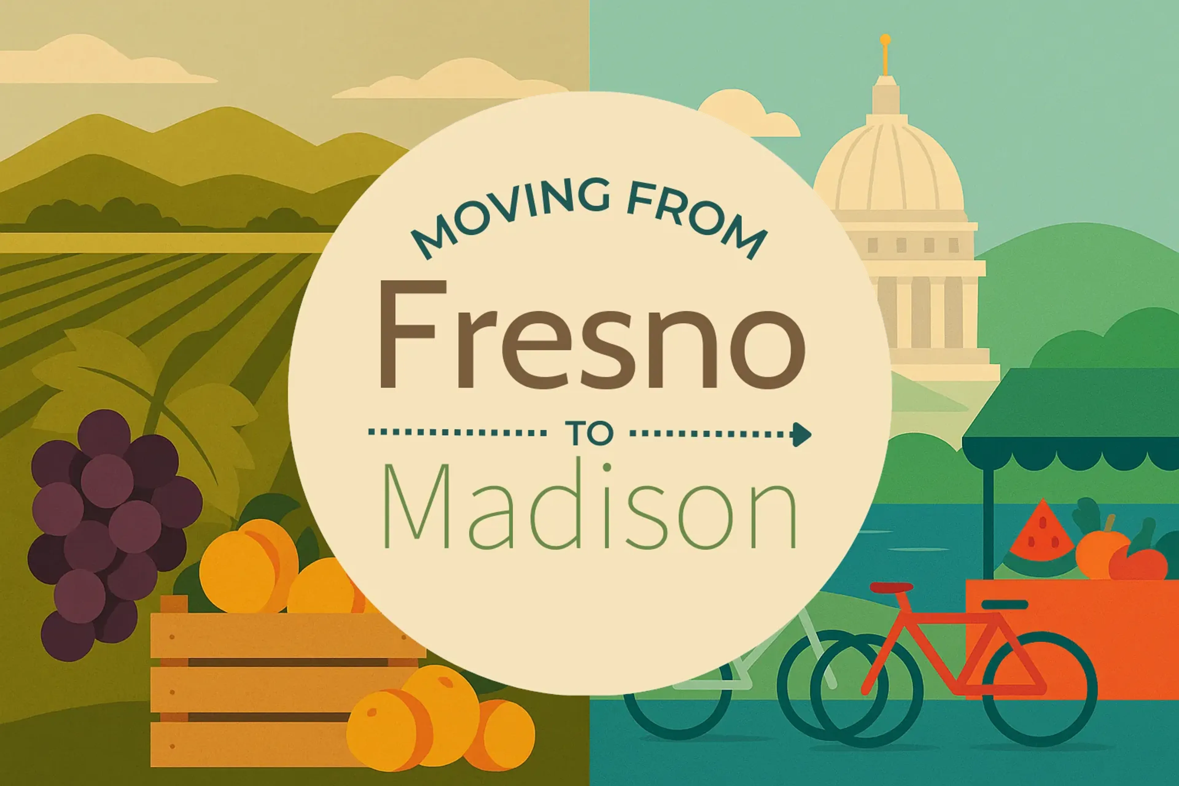 Side-by-side comparison of Fresno to Madison moving companies