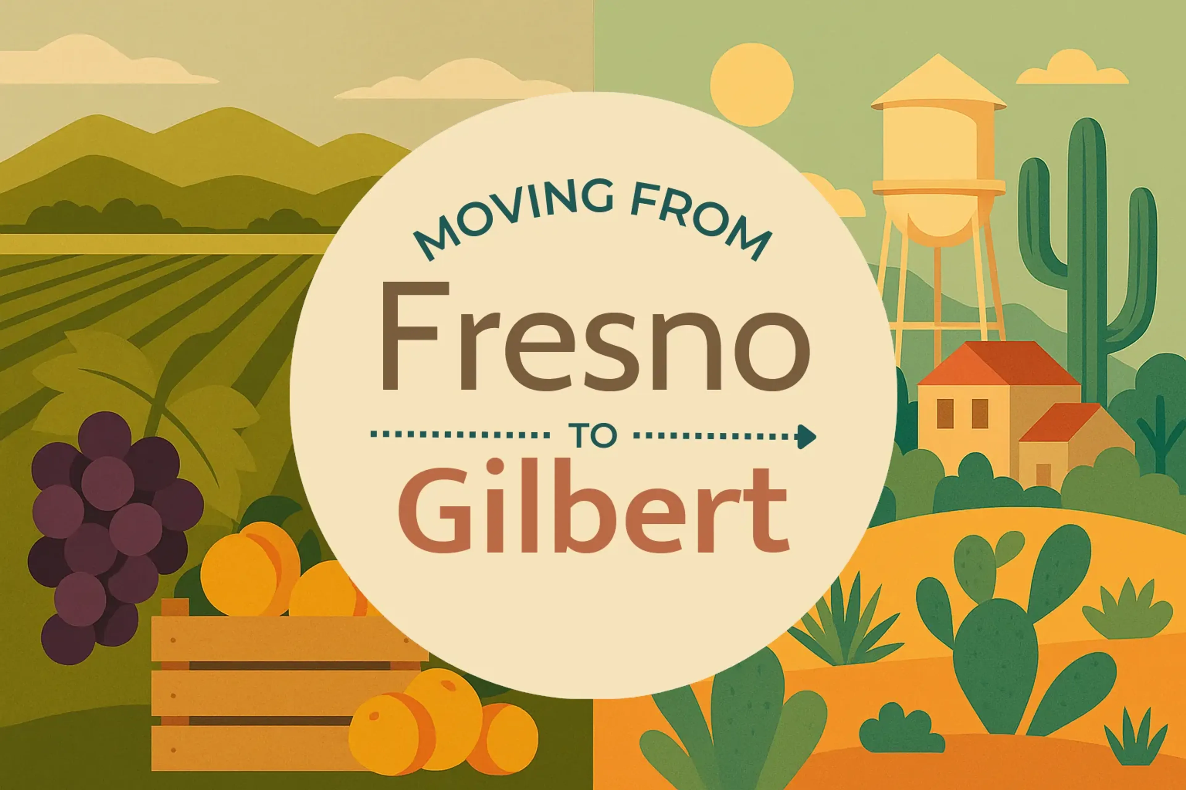 Side-by-side comparison of Fresno to Gilbert moving companies