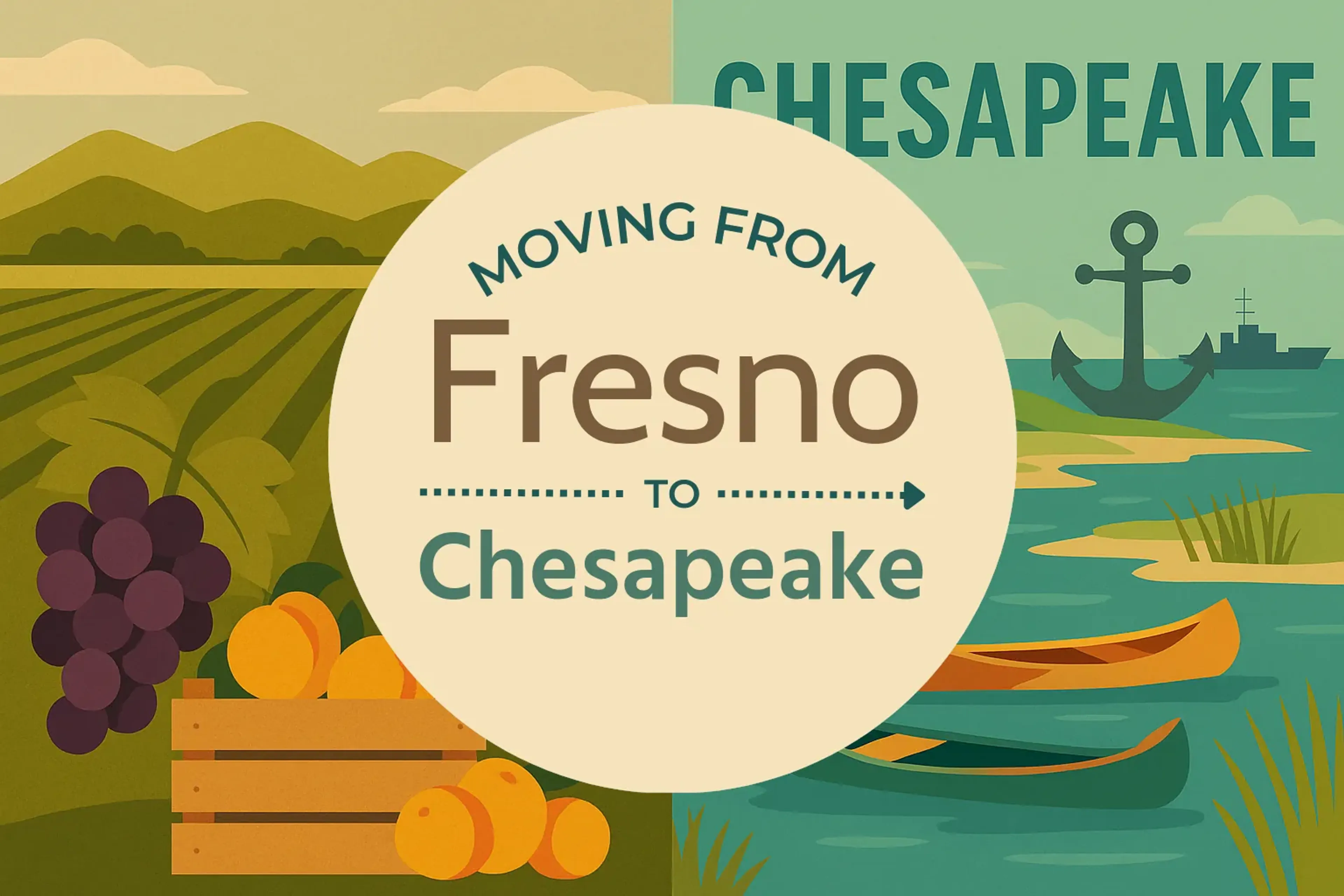 Side-by-side comparison of Fresno to Chesapeake moving companies