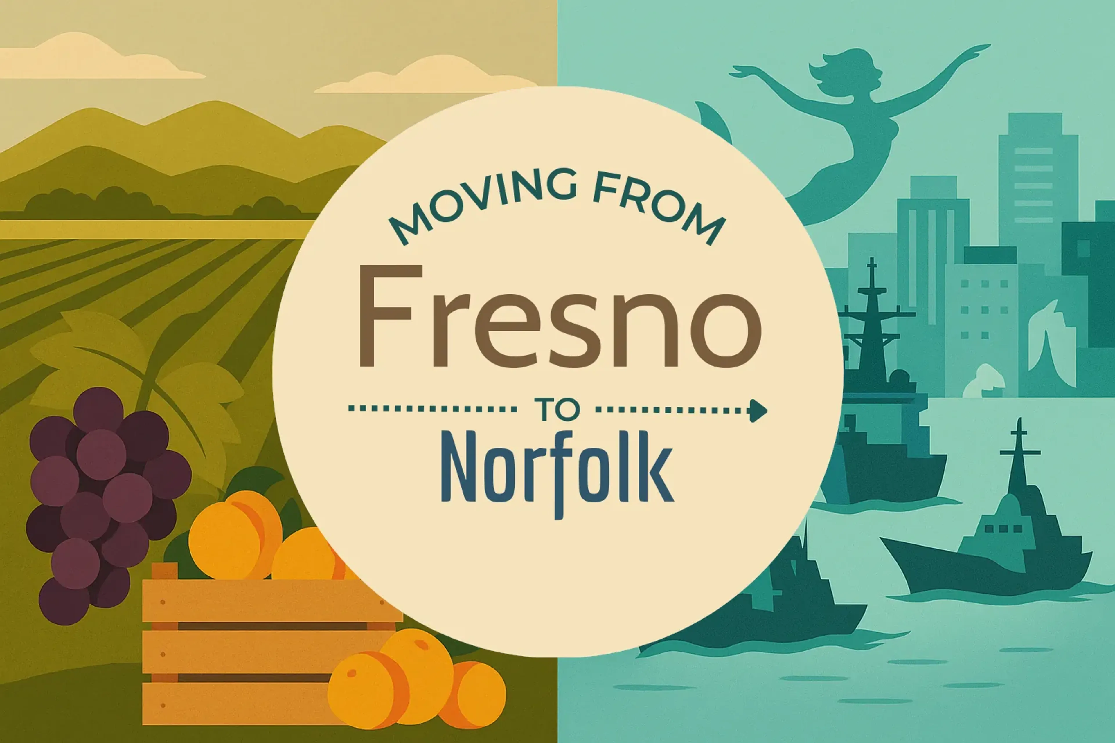 Side-by-side comparison of Fresno to Norfolk moving companies