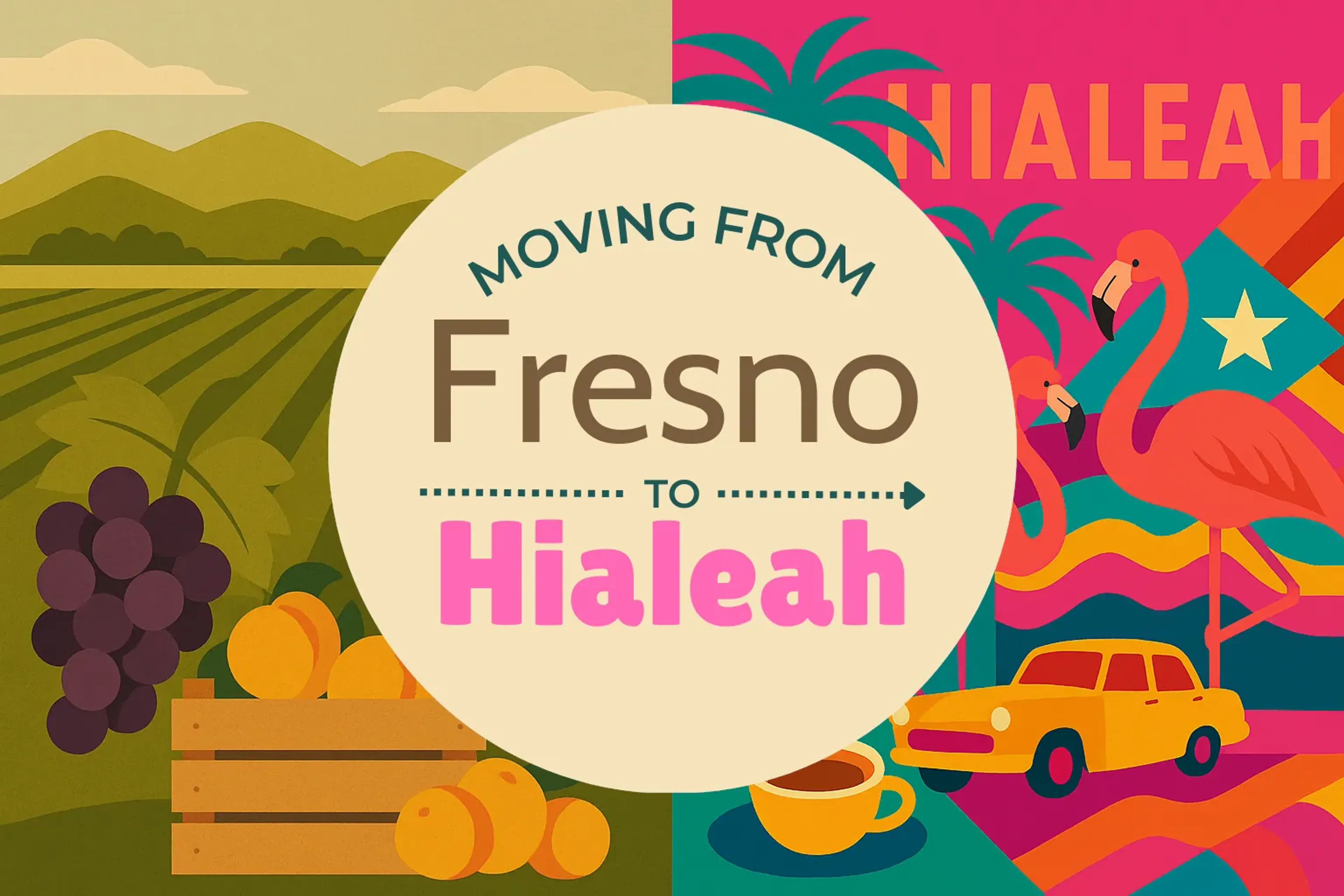 Side-by-side comparison of Fresno to Hialeah moving companies