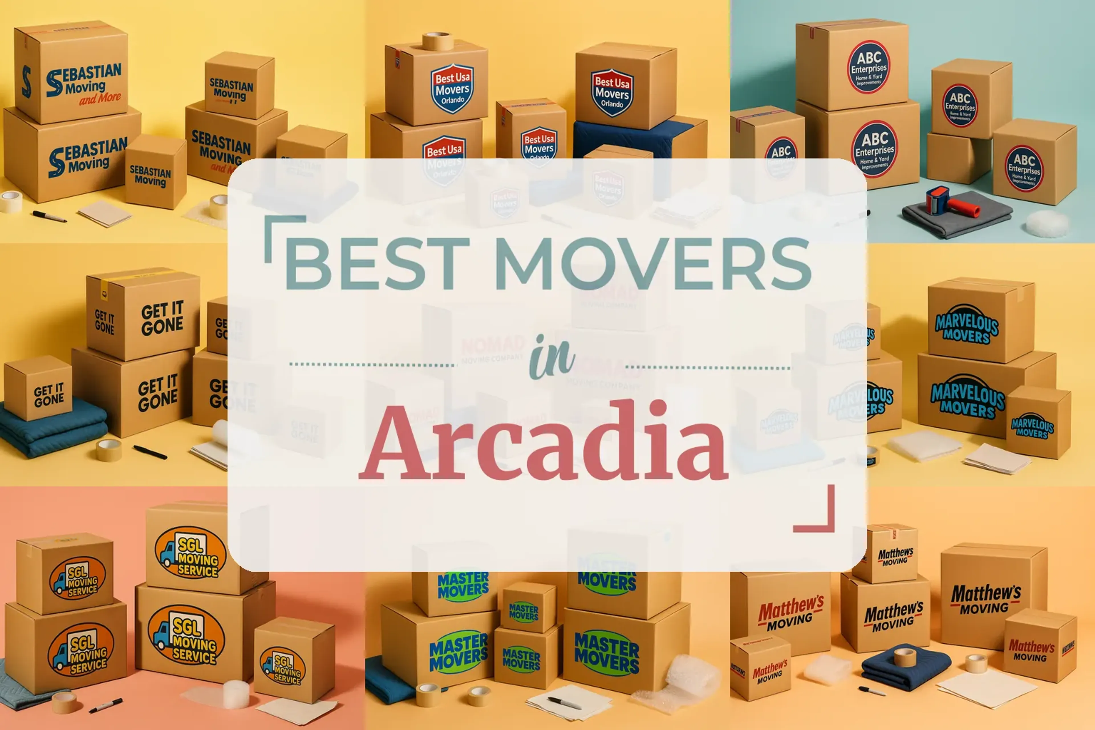 Side-by-side comparison of Arcadia moving companies