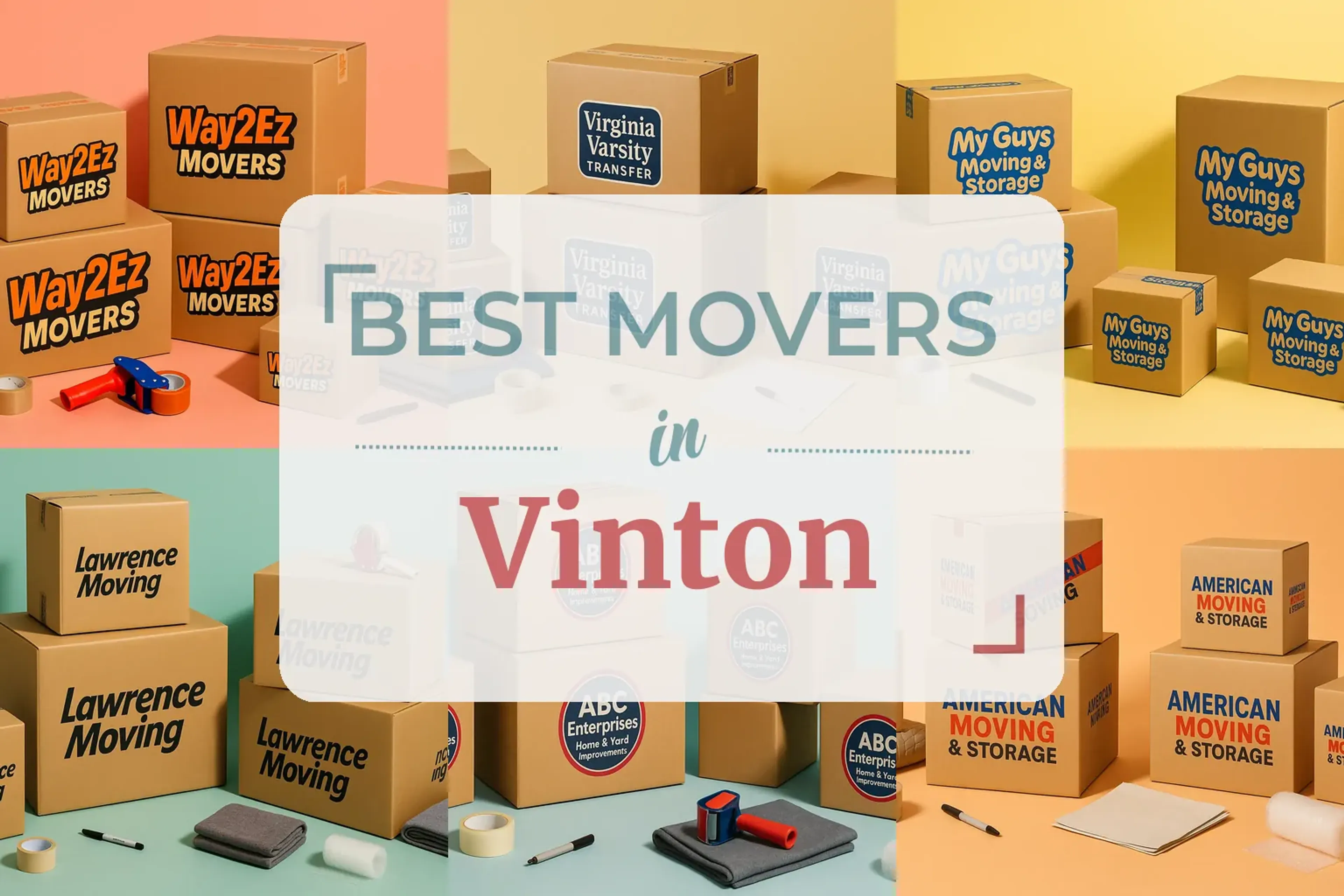 Side-by-side comparison of Vinton moving companies