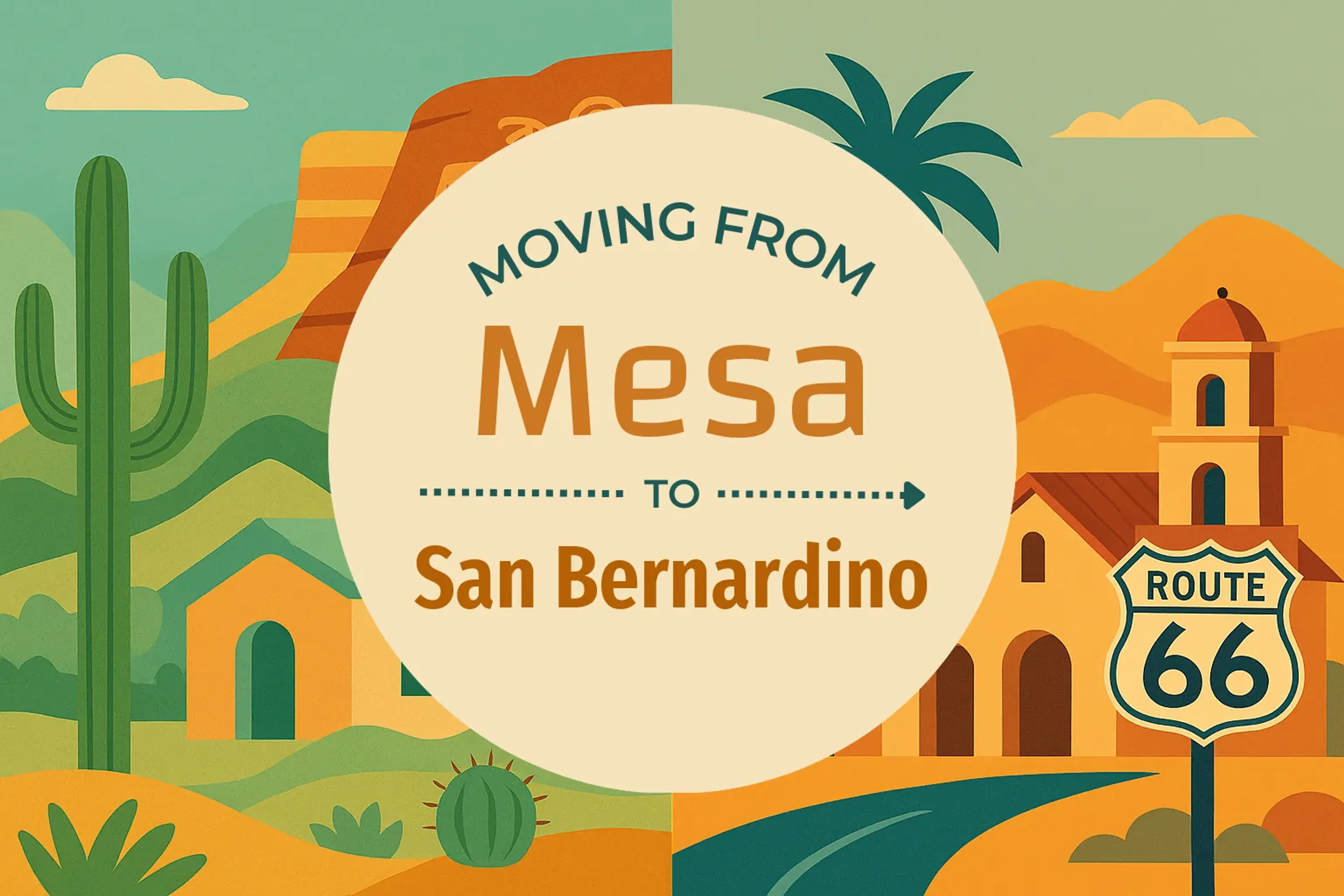 Side-by-side comparison of Mesa to San Bernardino moving companies