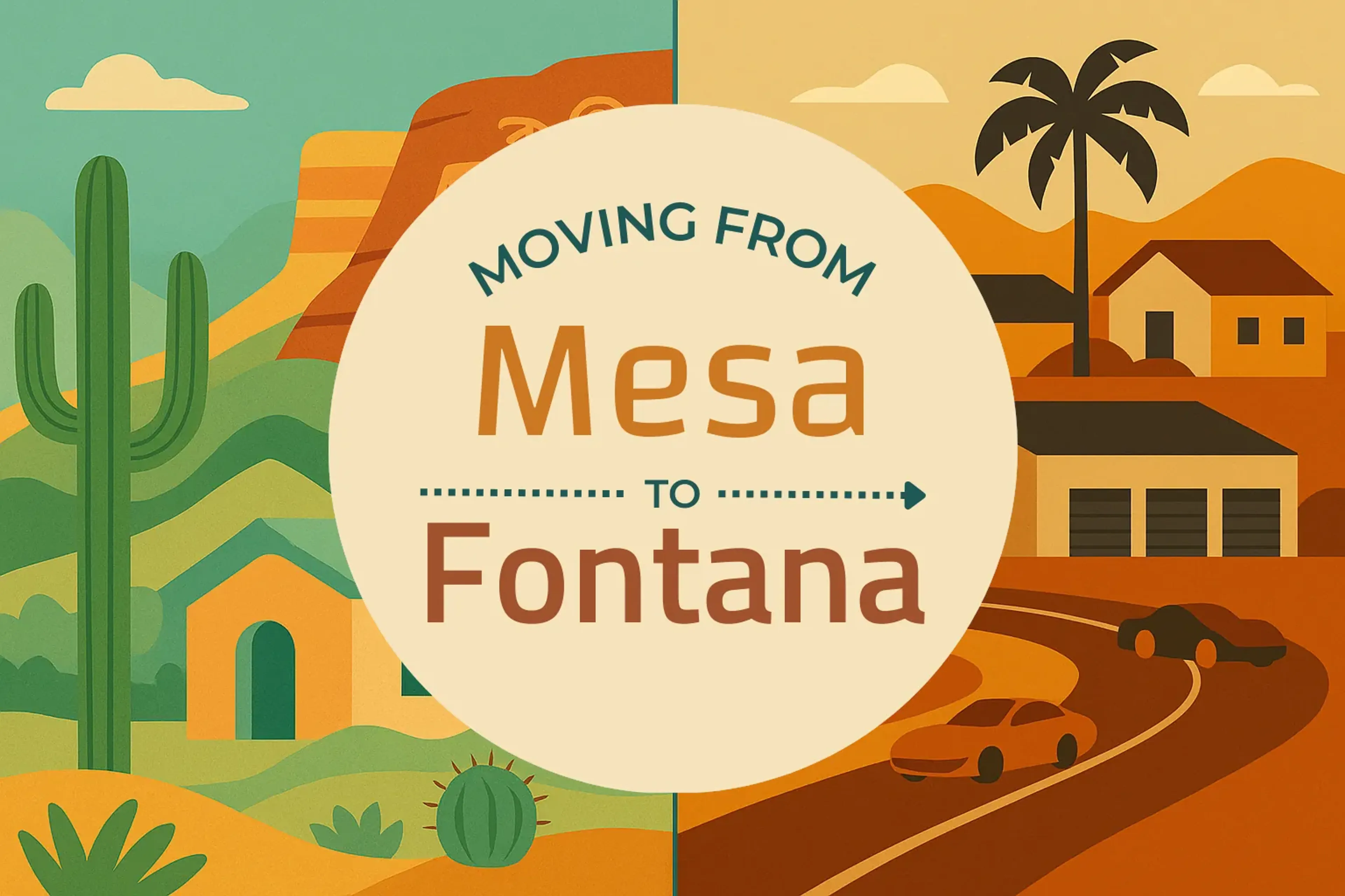 Side-by-side comparison of Mesa to Fontana moving companies