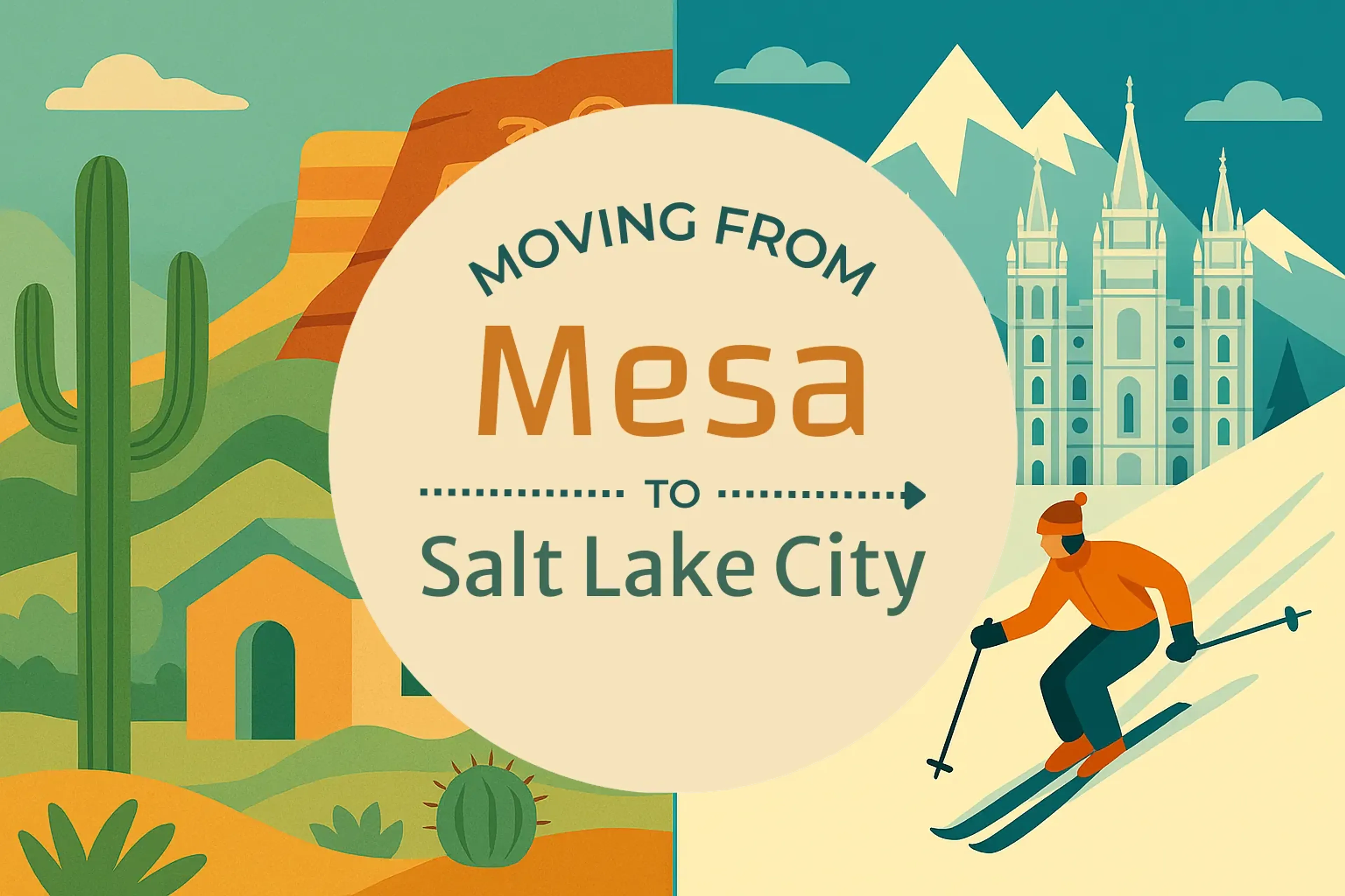 Side-by-side comparison of Mesa to Salt Lake City moving companies