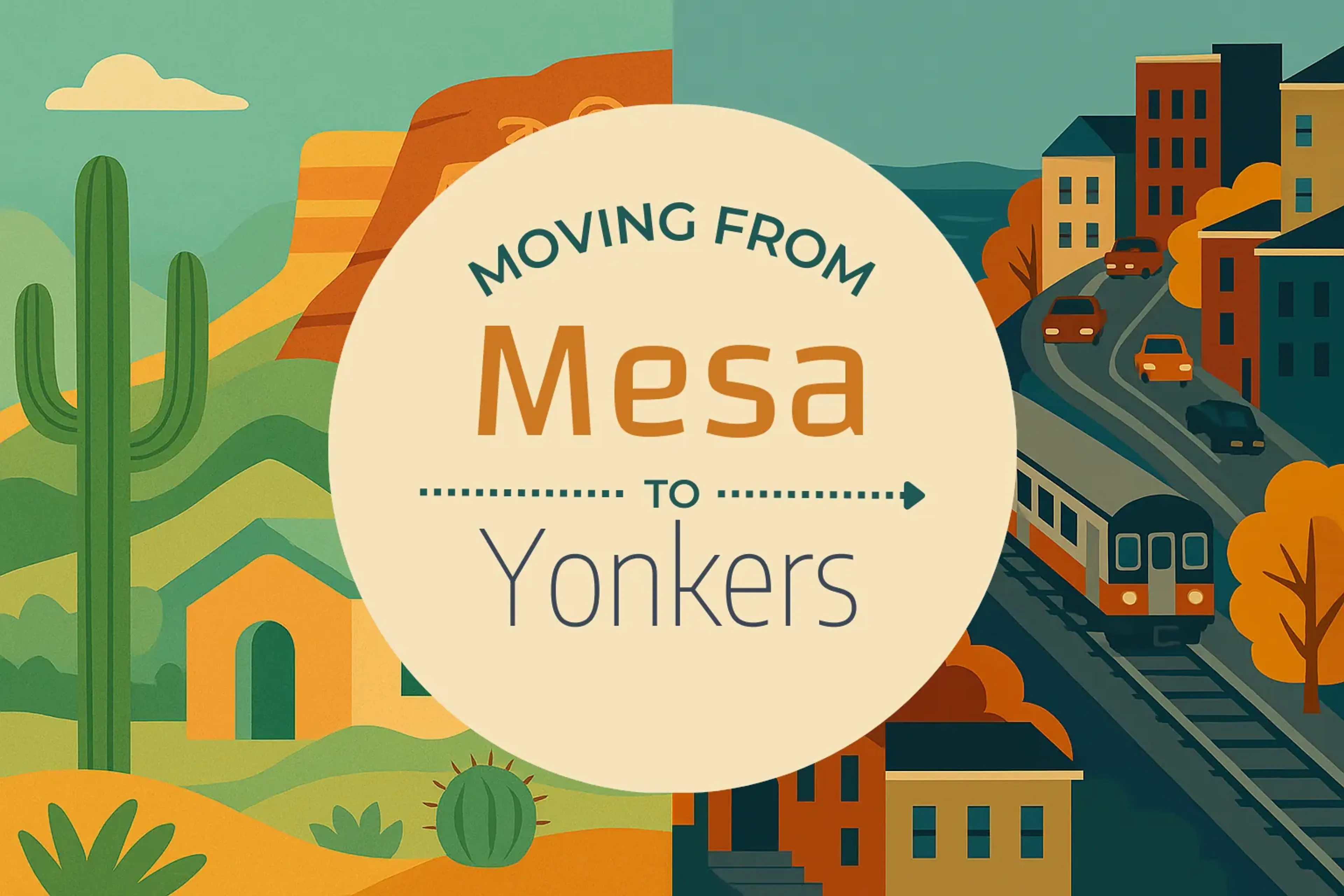 Side-by-side comparison of Mesa to Yonkers moving companies