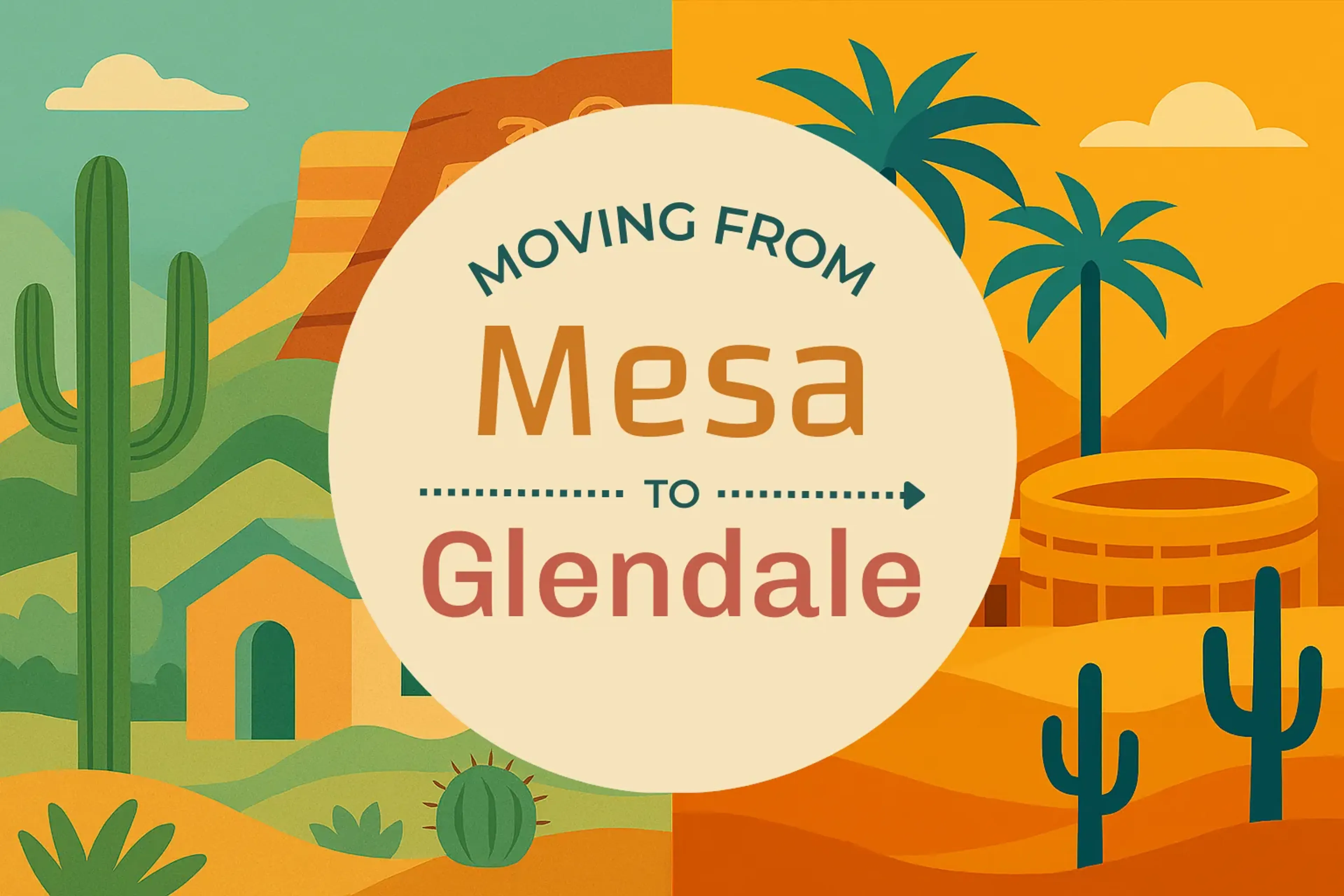 Side-by-side comparison of Mesa to Glendale moving companies