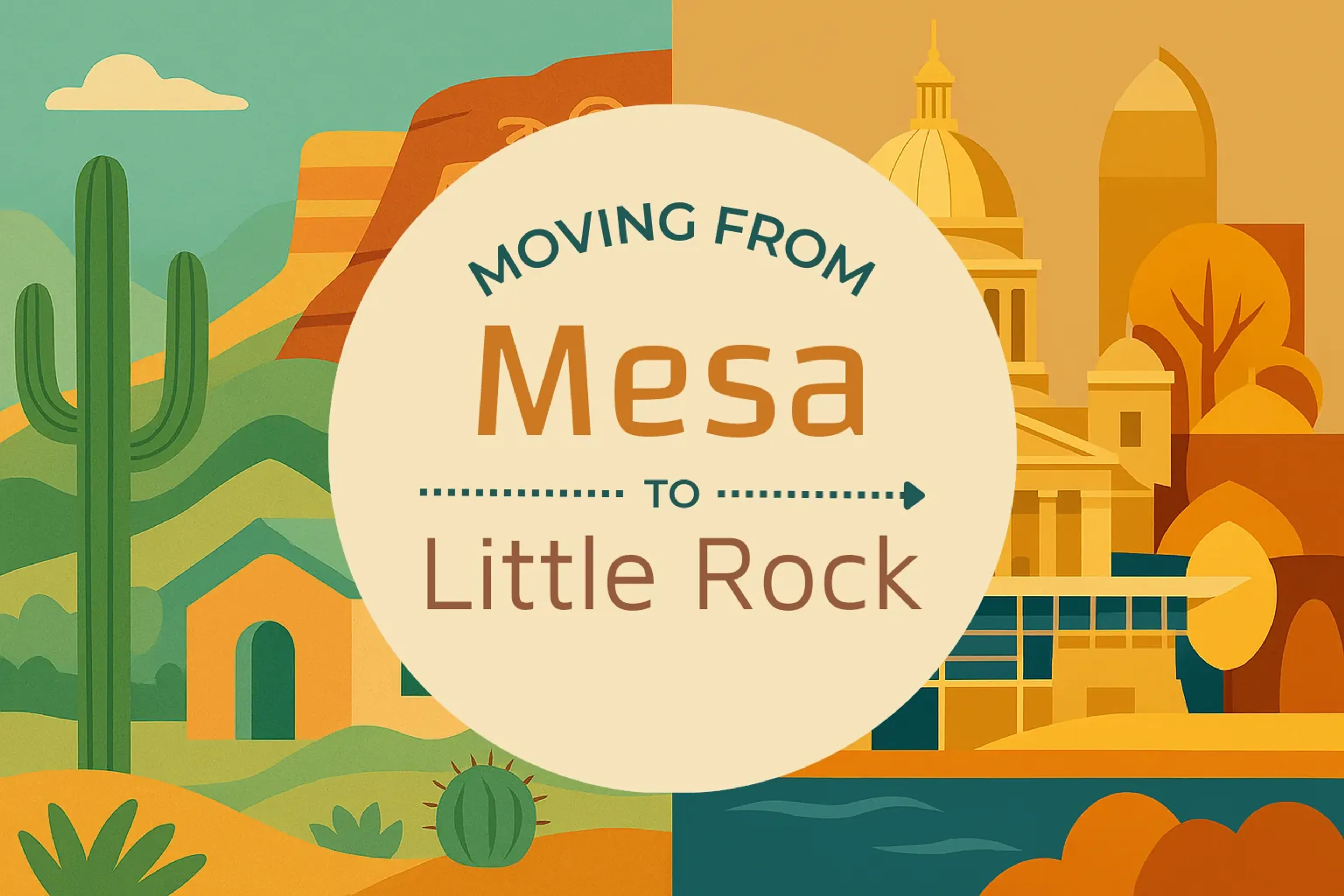 Side-by-side comparison of Mesa to Little Rock moving companies