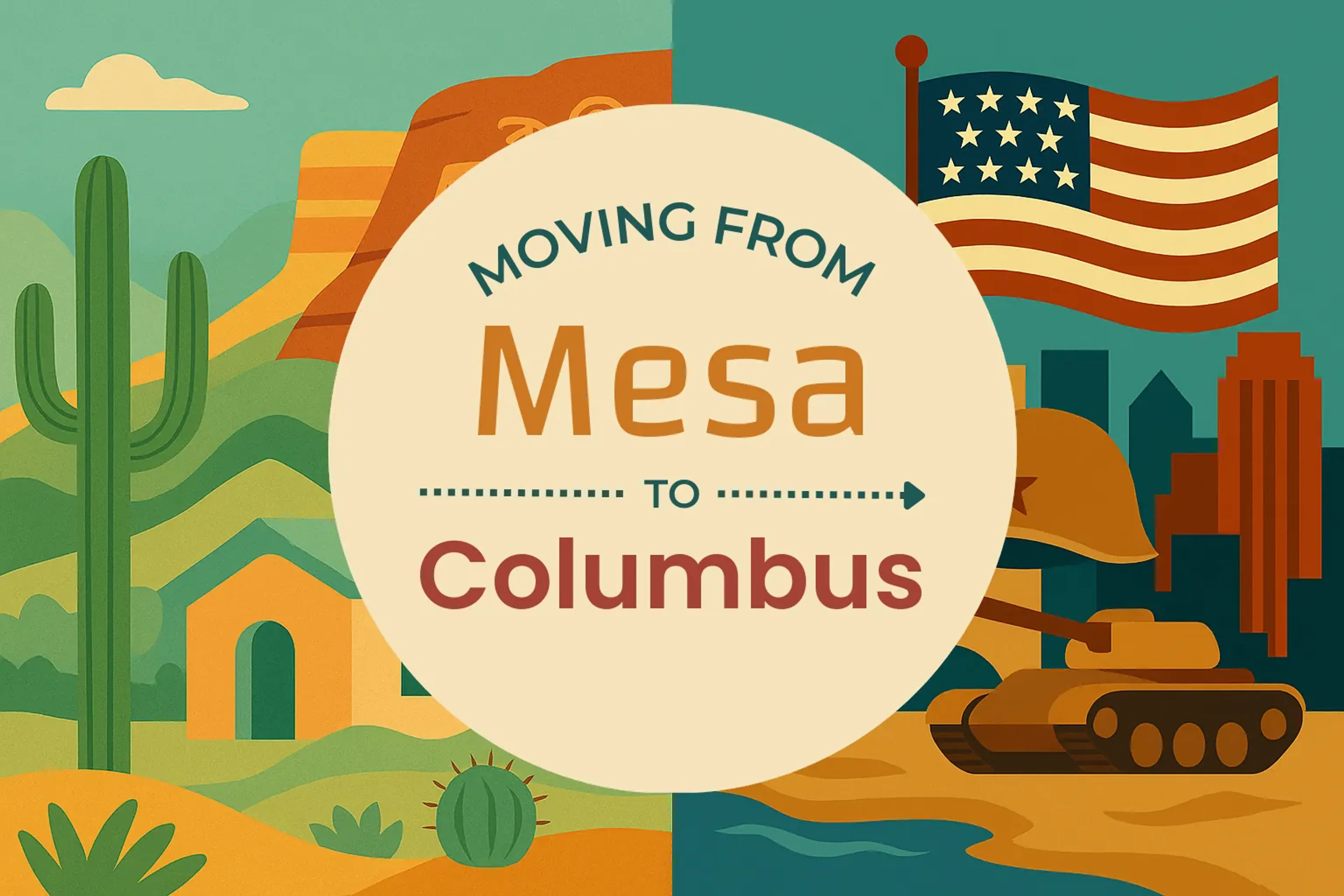 Side-by-side comparison of Mesa to Columbus moving companies