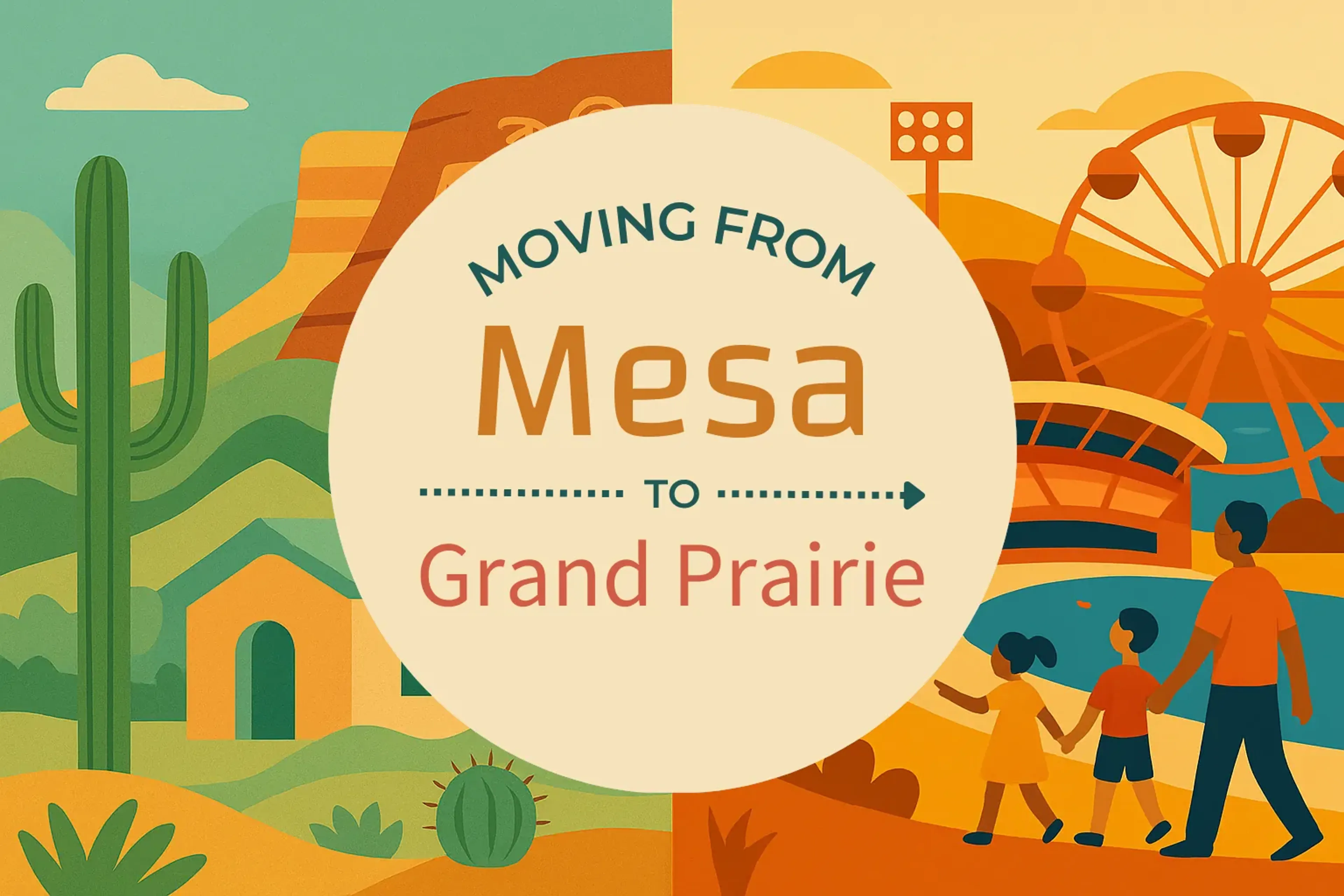 Side-by-side comparison of Mesa to Grand Prairie moving companies