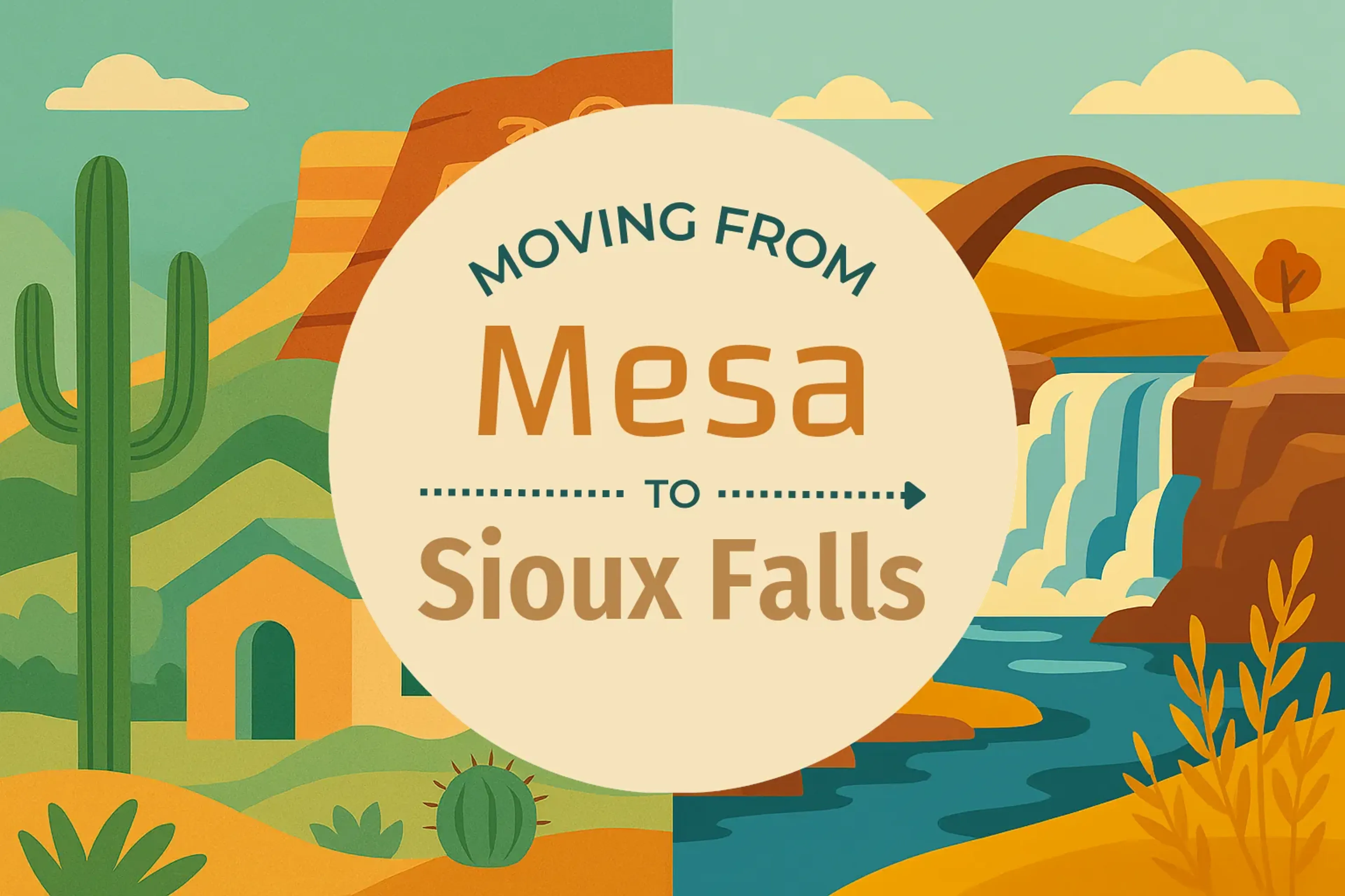 Side-by-side comparison of Mesa to Sioux Falls moving companies