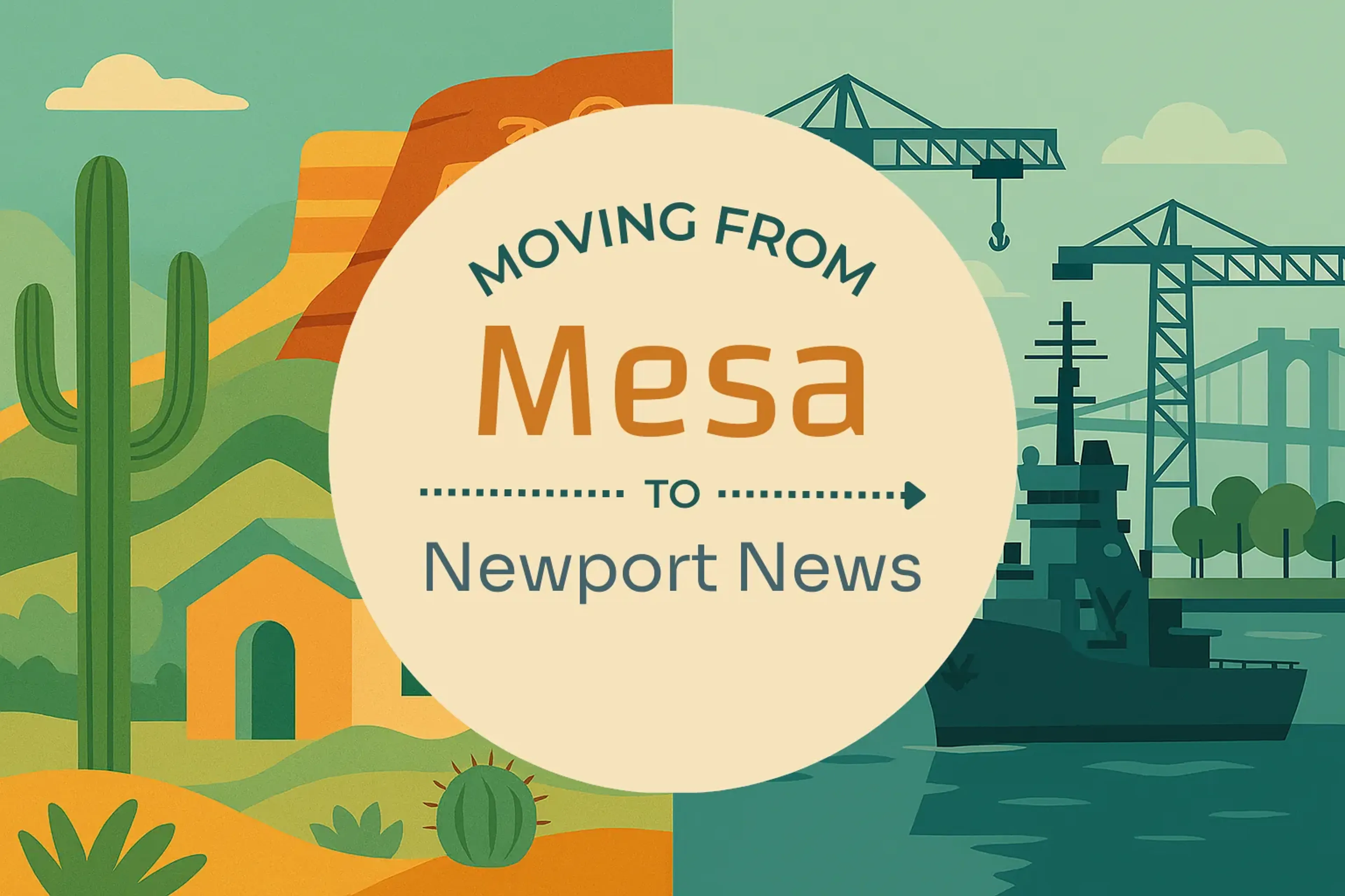 Side-by-side comparison of Mesa to Newport News moving companies