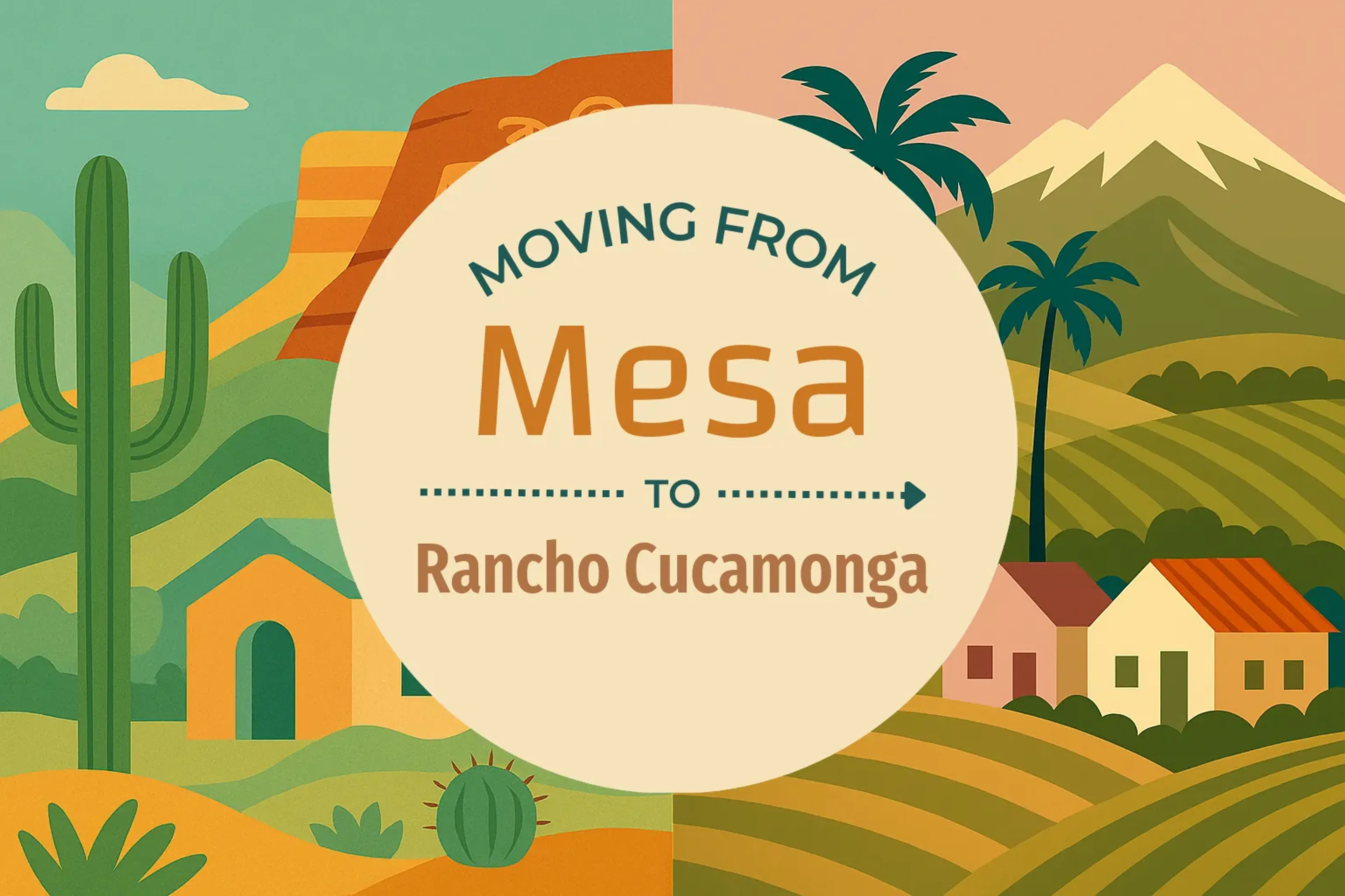 Side-by-side comparison of Mesa to Rancho Cucamonga moving companies