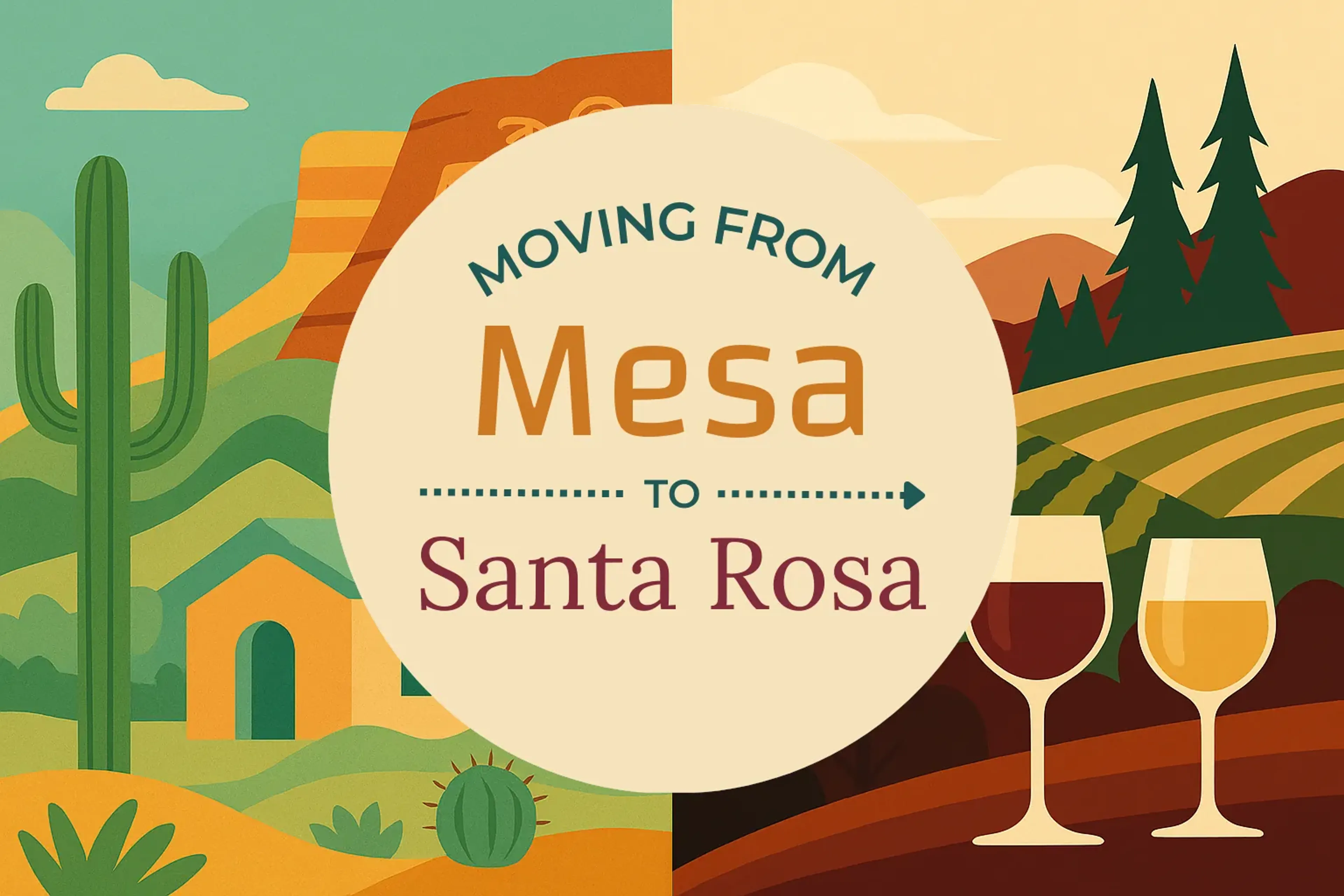 Side-by-side comparison of Mesa to Santa Rosa moving companies
