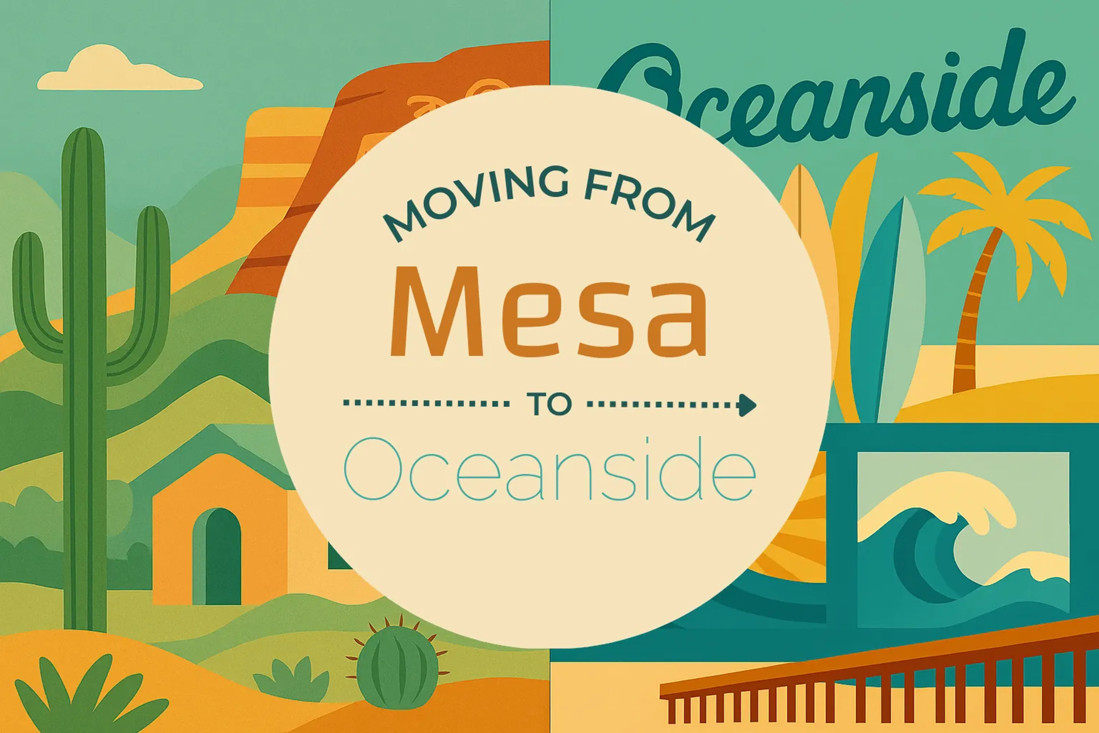 Side-by-side comparison of Mesa to Oceanside moving companies