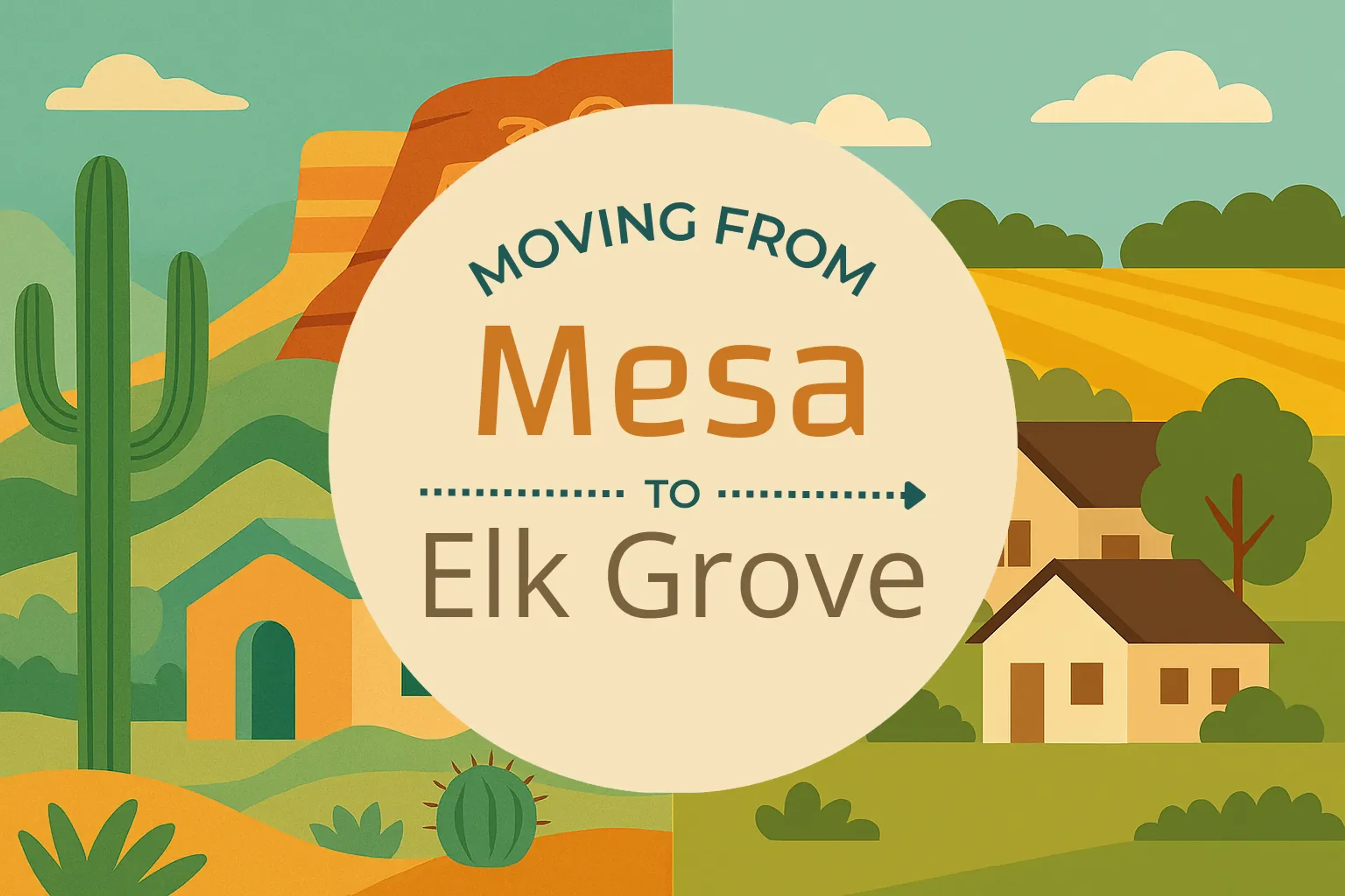 Side-by-side comparison of Mesa to Elk Grove moving companies