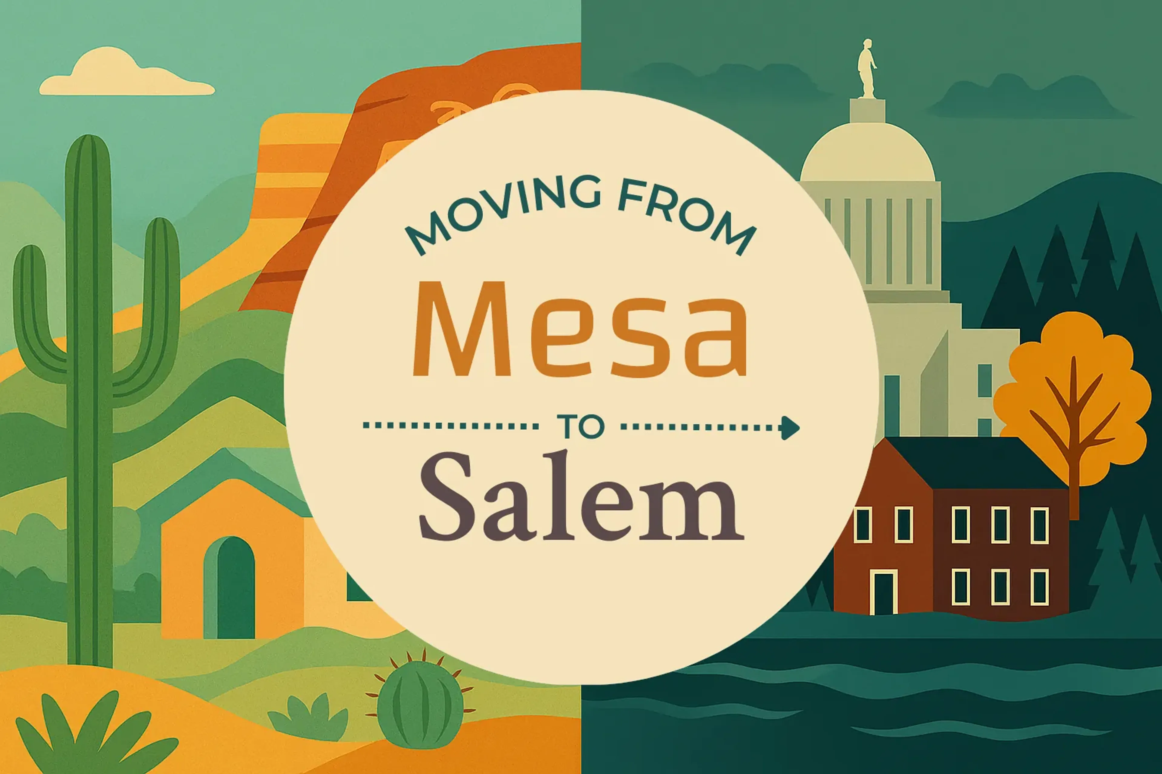 Side-by-side comparison of Mesa to Salem moving companies