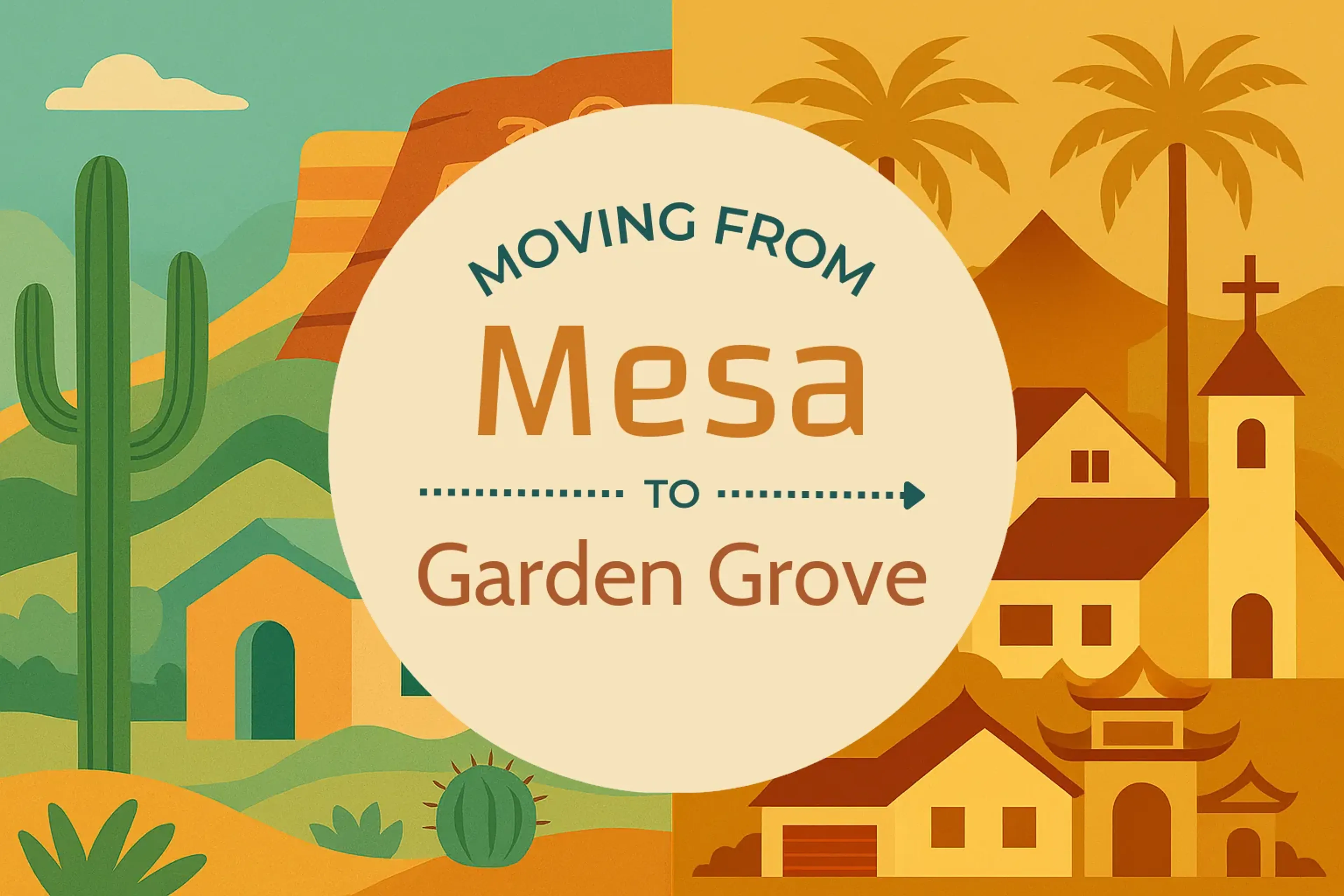Side-by-side comparison of Mesa to Garden Grove moving companies