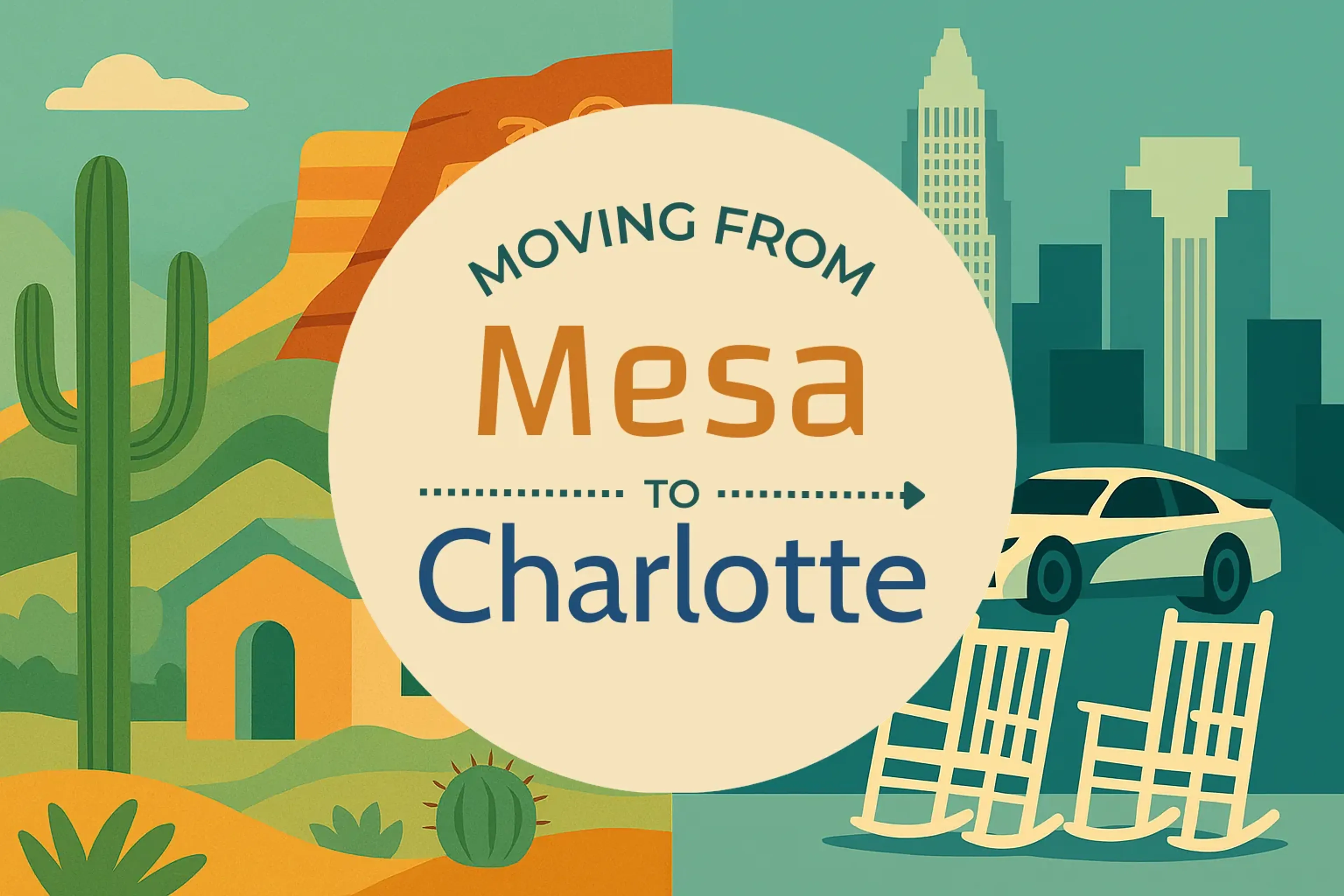 Side-by-side comparison of Mesa to Charlotte moving companies