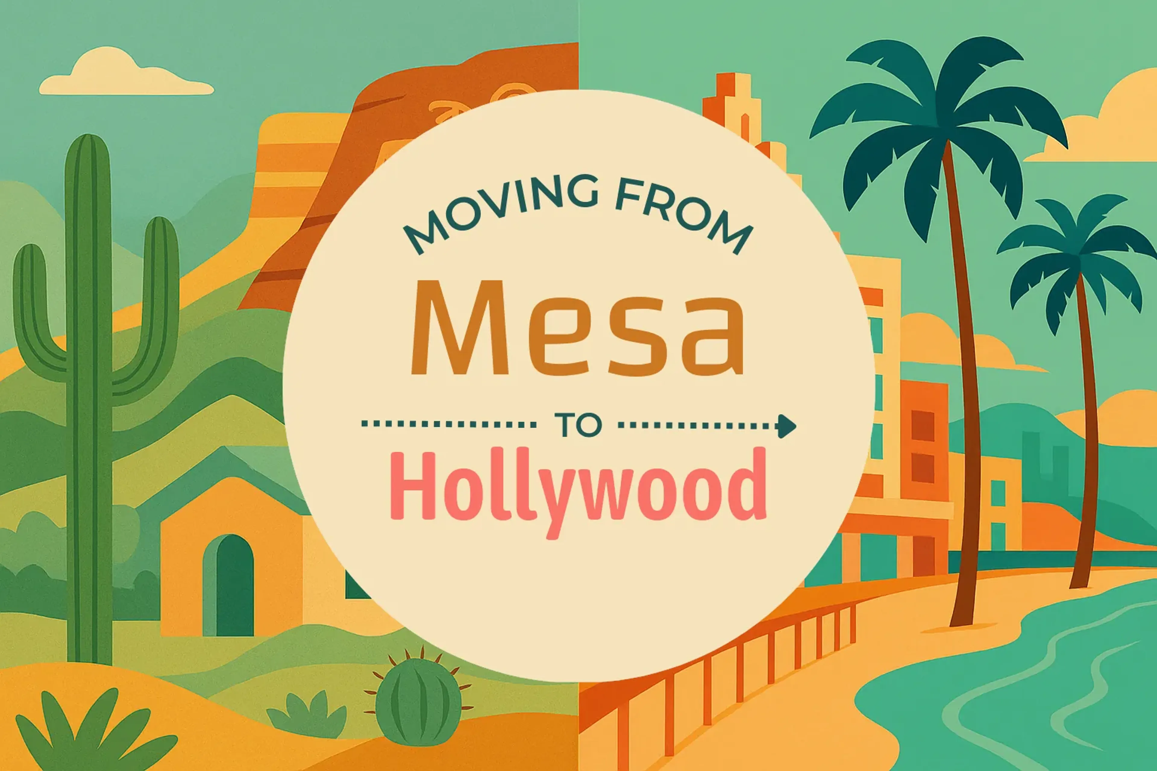 Side-by-side comparison of Mesa to Hollywood moving companies