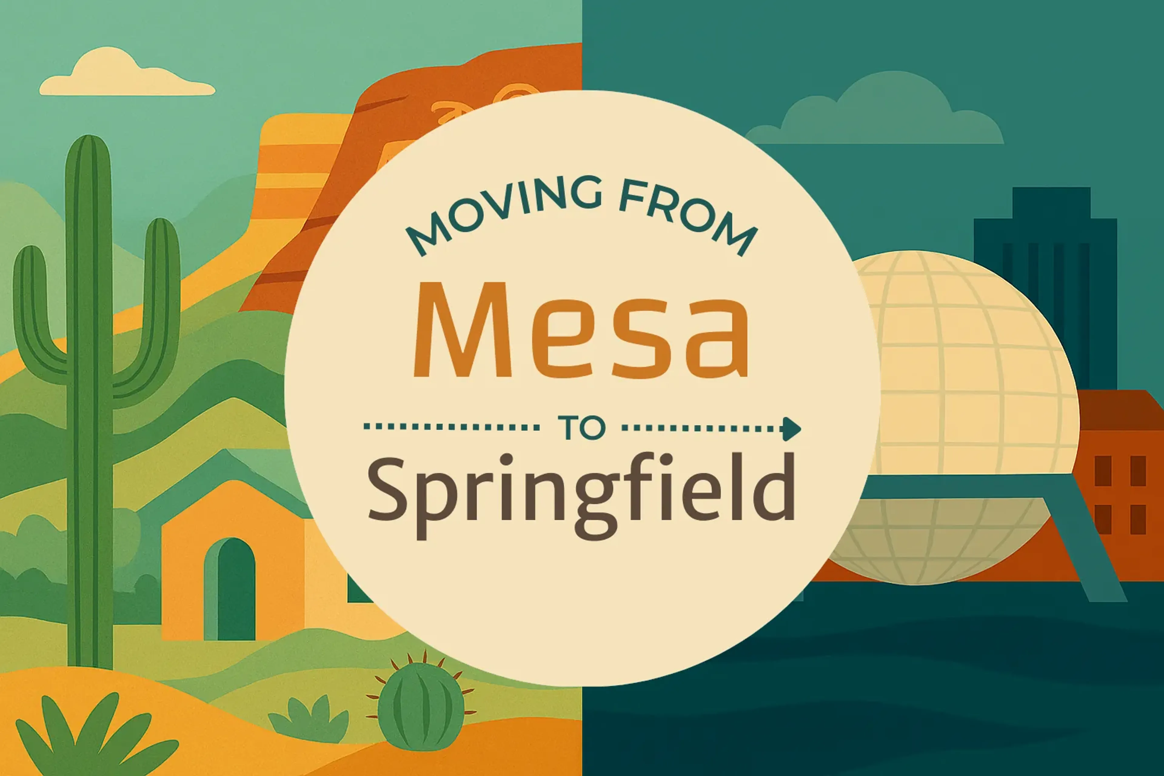 Side-by-side comparison of Mesa to Springfield moving companies