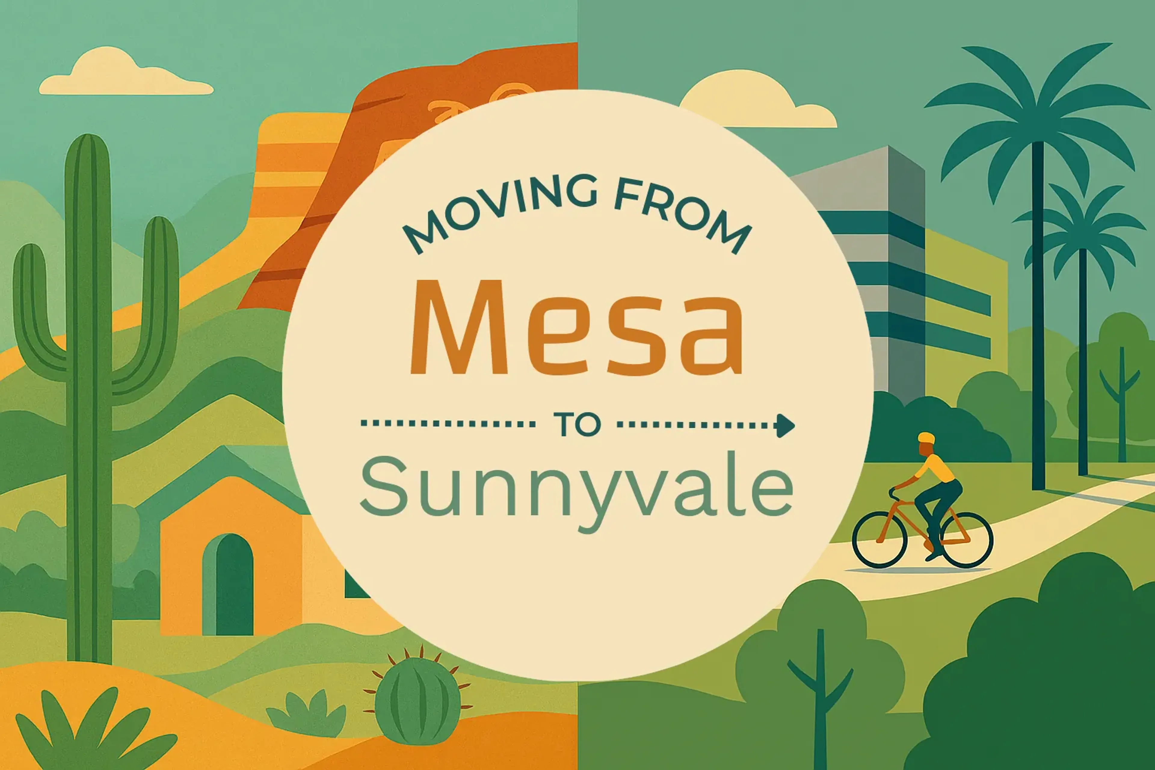 Side-by-side comparison of Mesa to Sunnyvale moving companies