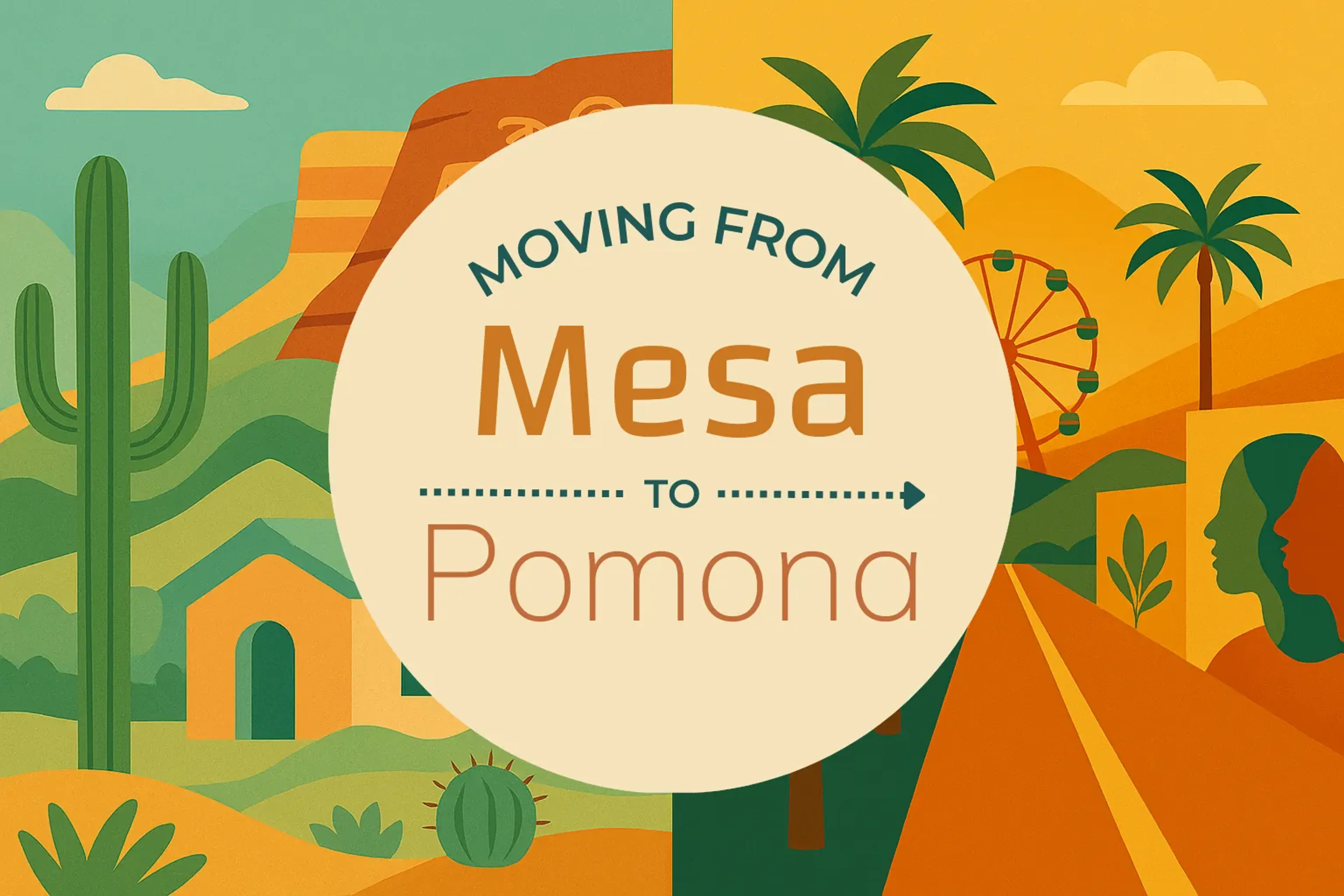 Side-by-side comparison of Mesa to Pomona moving companies