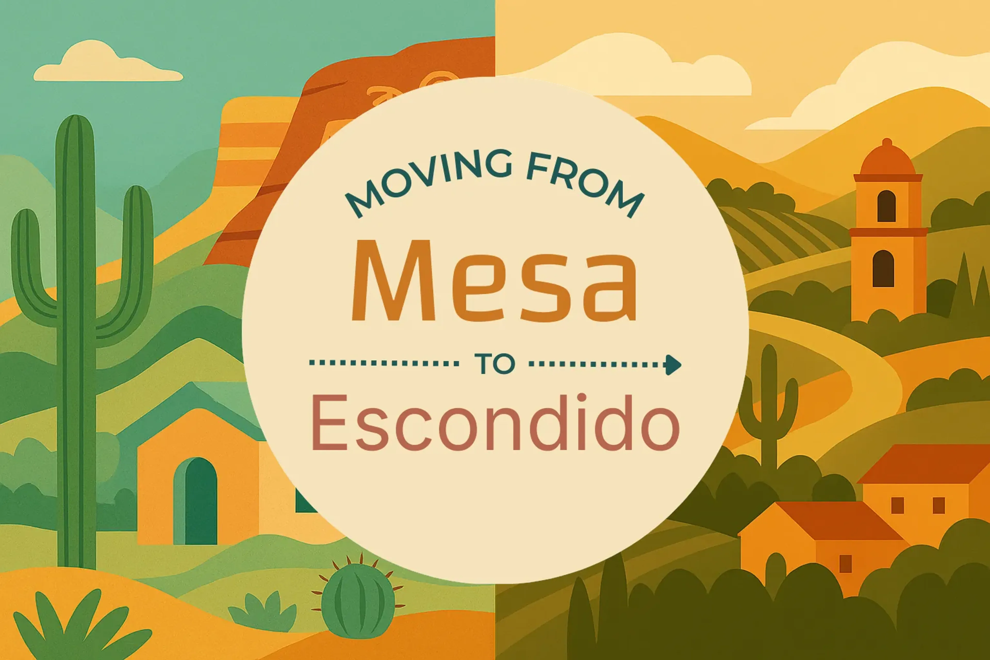 Side-by-side comparison of Mesa to Escondido moving companies