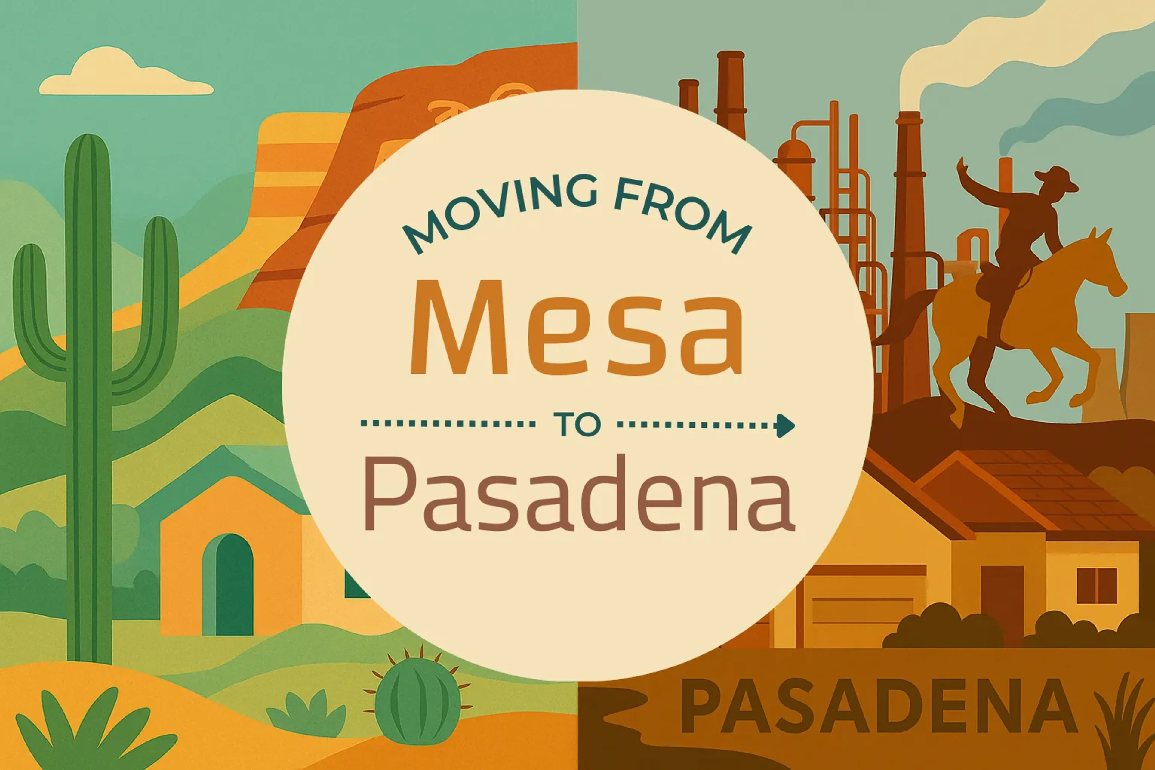 Side-by-side comparison of Mesa to Pasadena moving companies