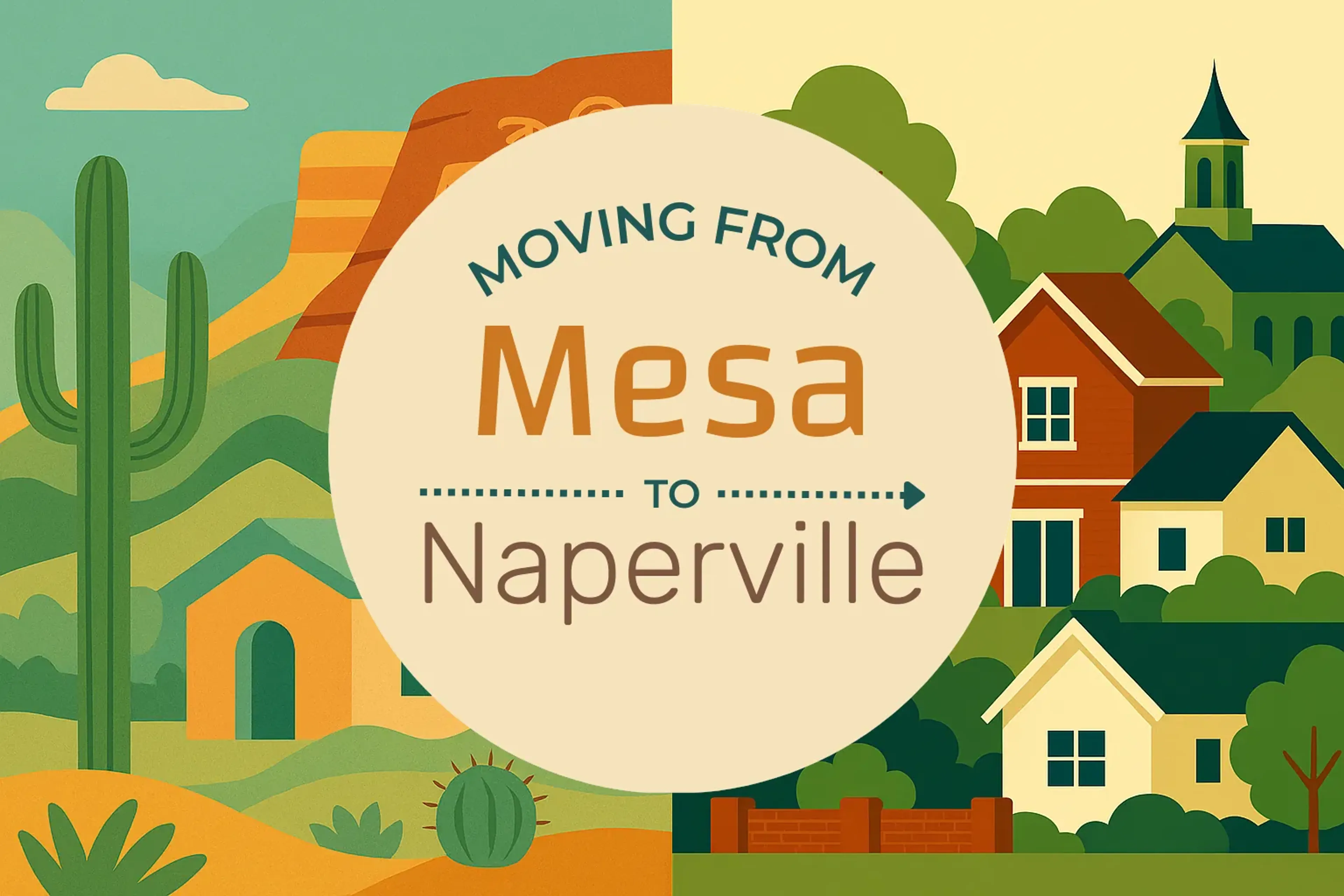 Side-by-side comparison of Mesa to Naperville moving companies