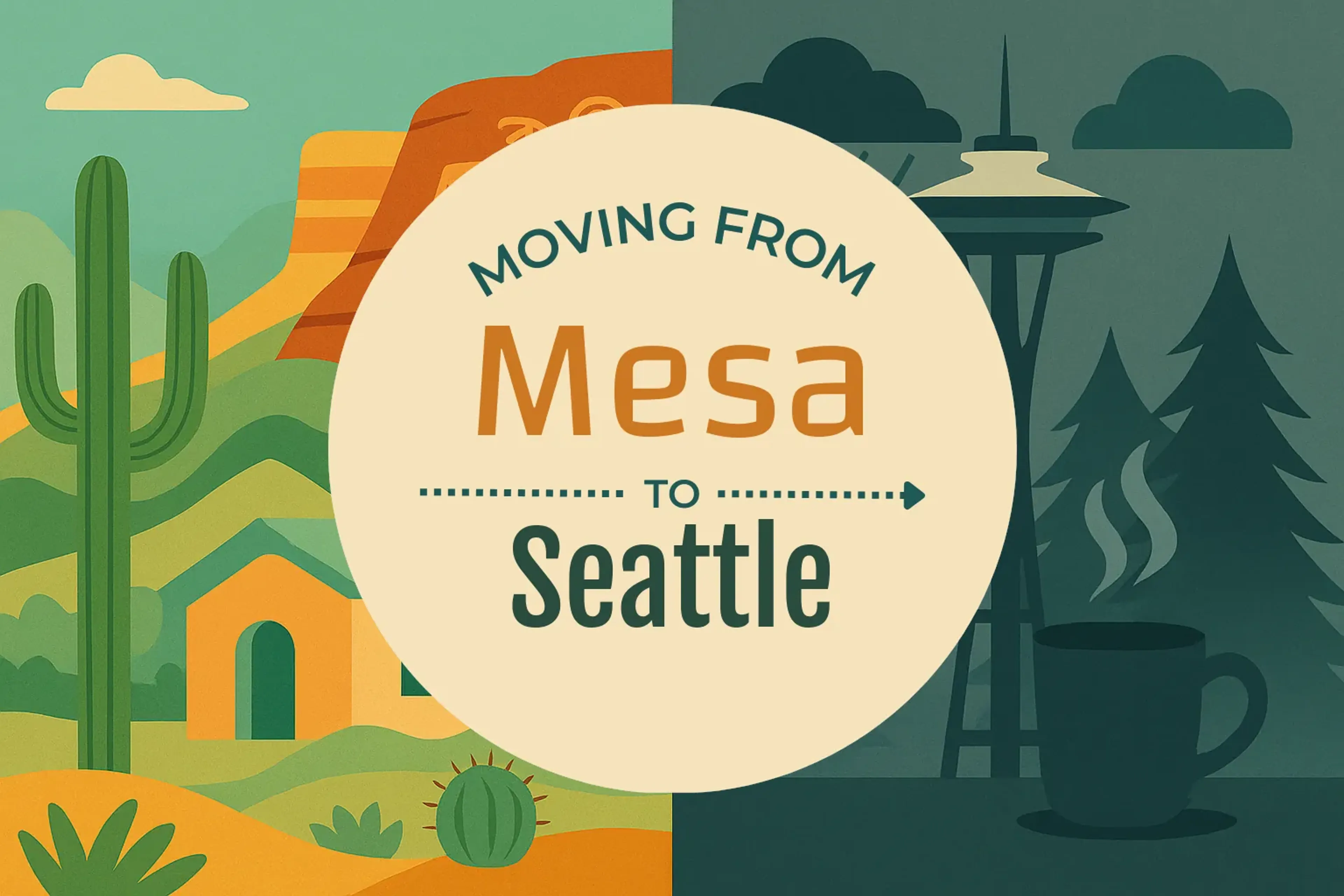 Side-by-side comparison of Mesa to Seattle moving companies