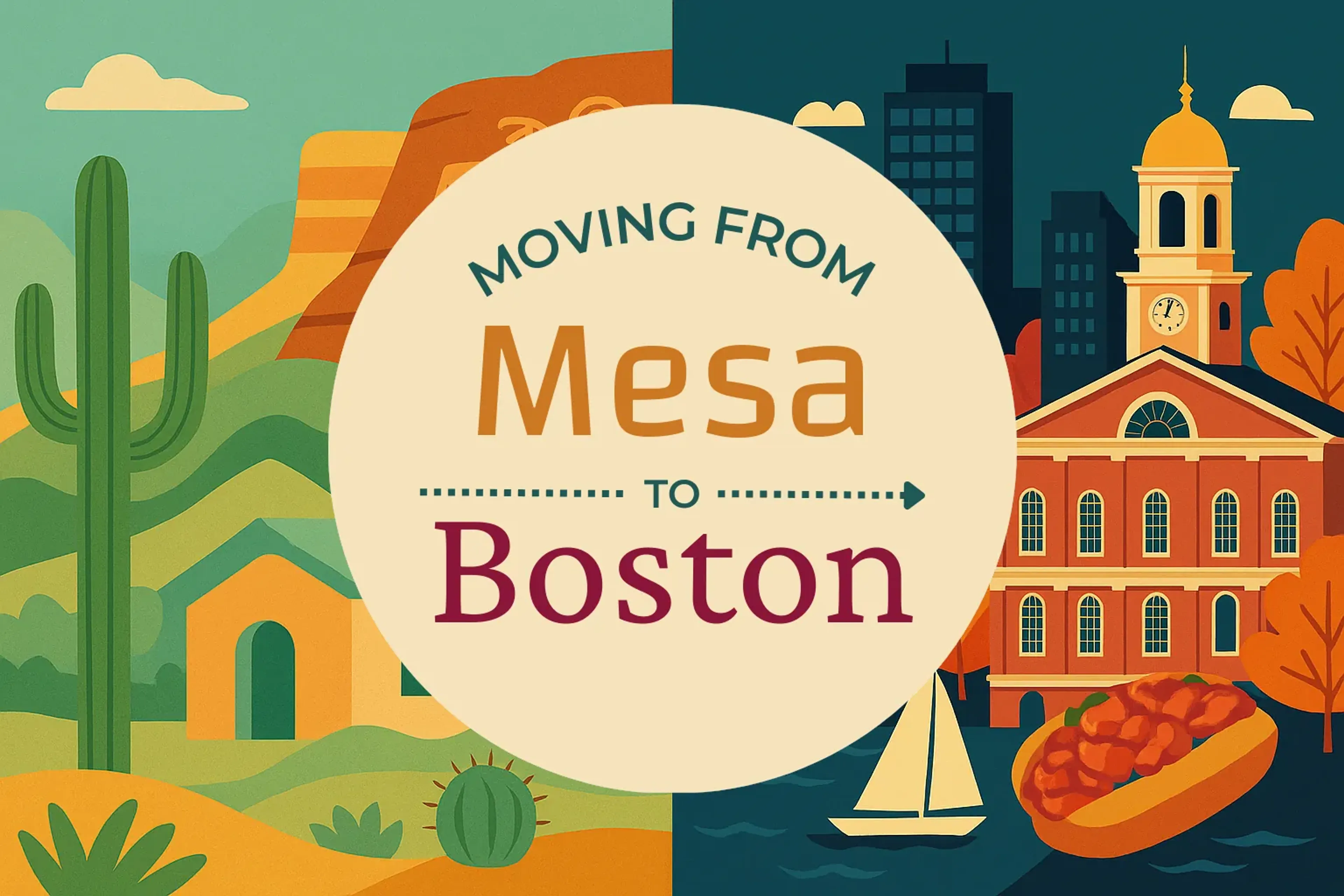 Side-by-side comparison of Mesa to Boston moving companies