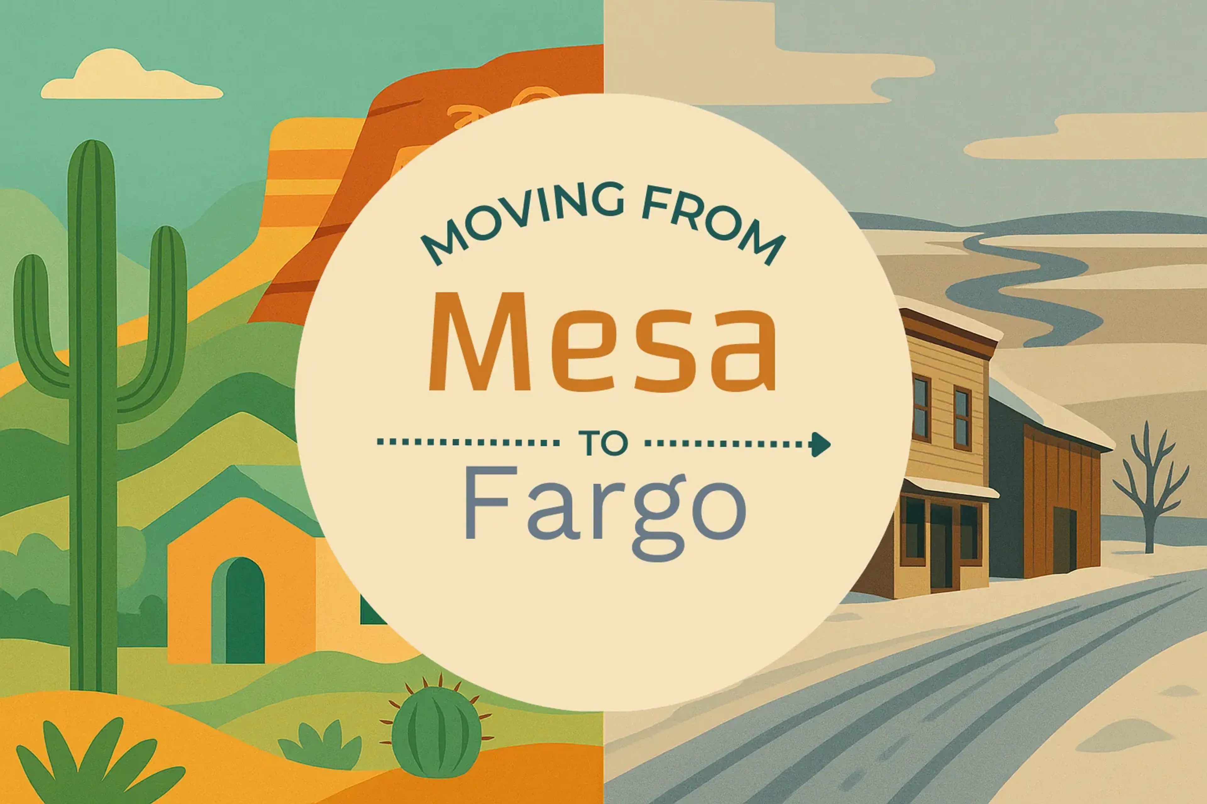 Side-by-side comparison of Mesa to Fargo moving companies