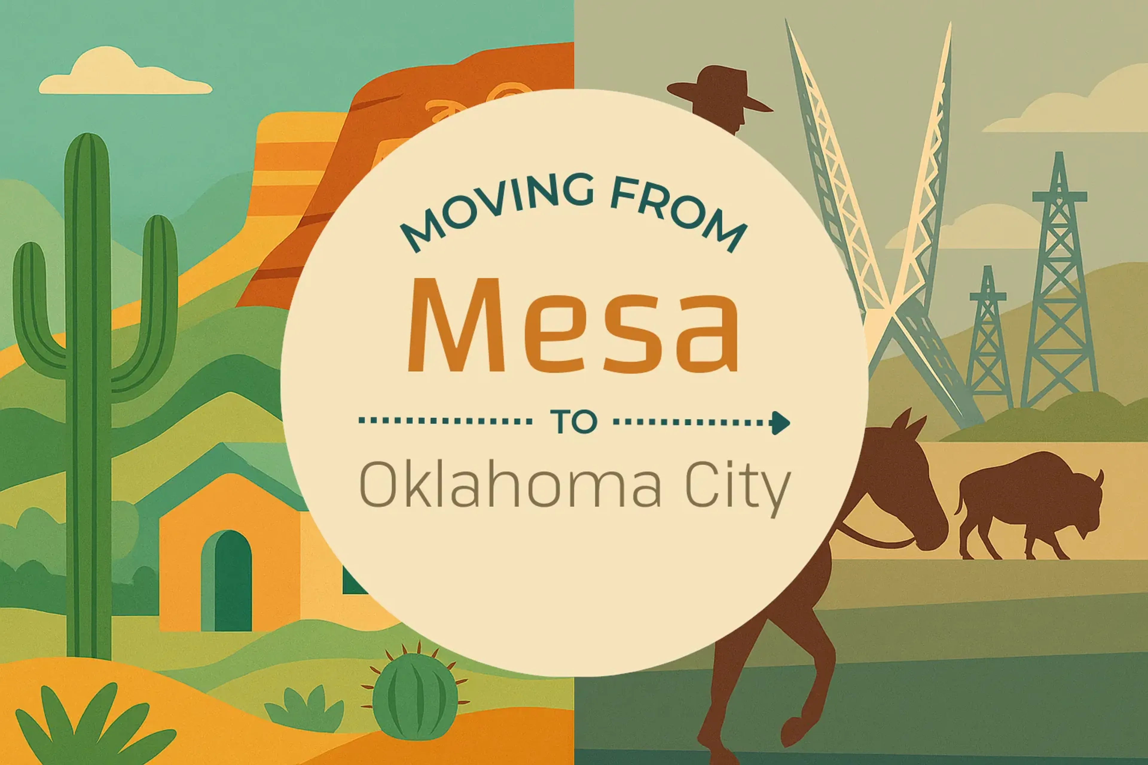 Side-by-side comparison of Mesa to Oklahoma City moving companies