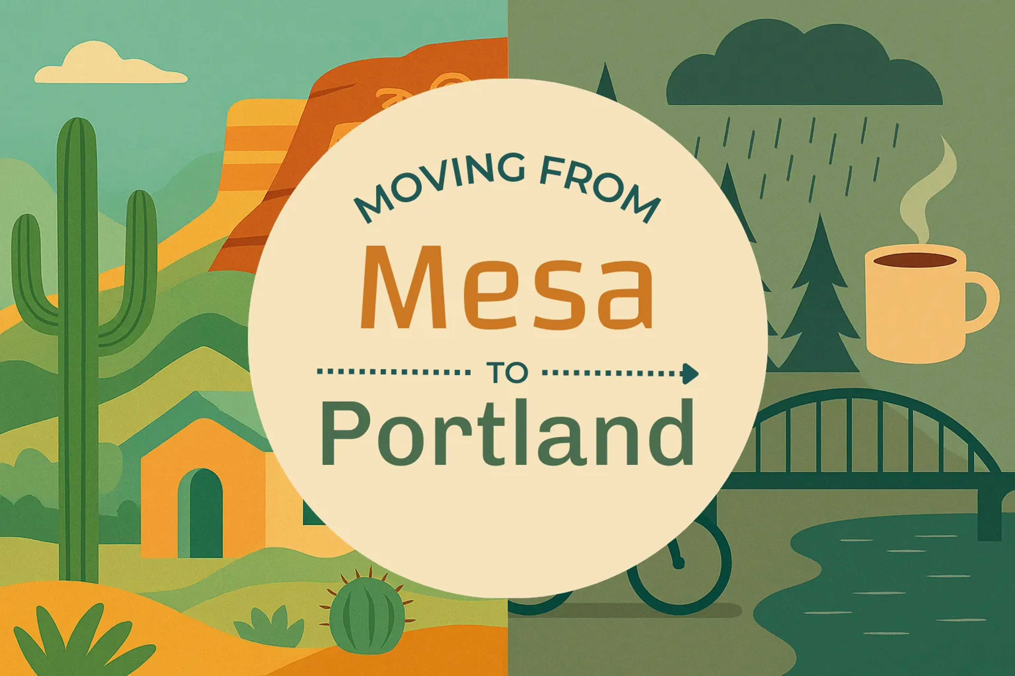 Side-by-side comparison of Mesa to Portland moving companies