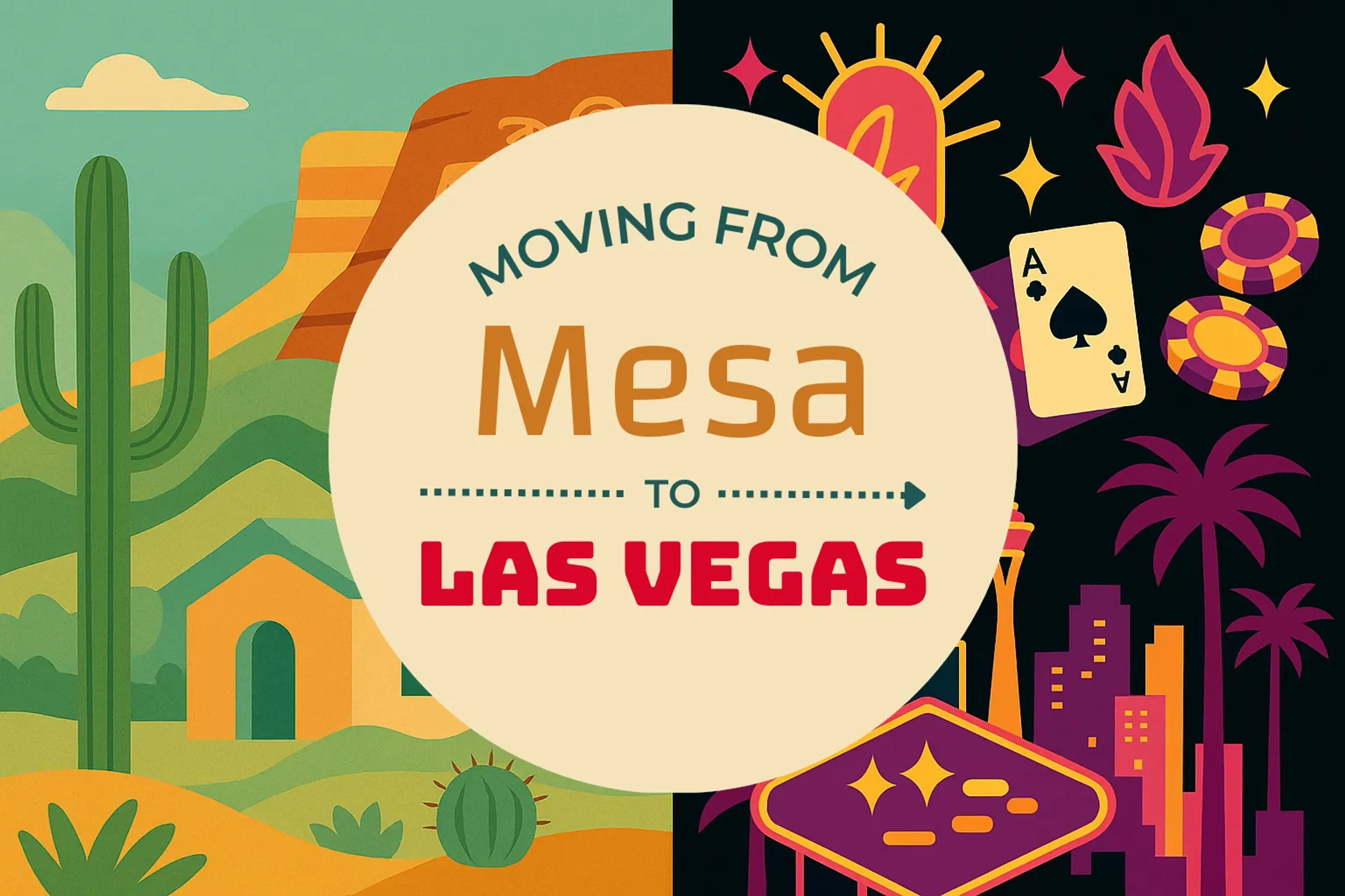 Side-by-side comparison of Mesa to Las Vegas moving companies