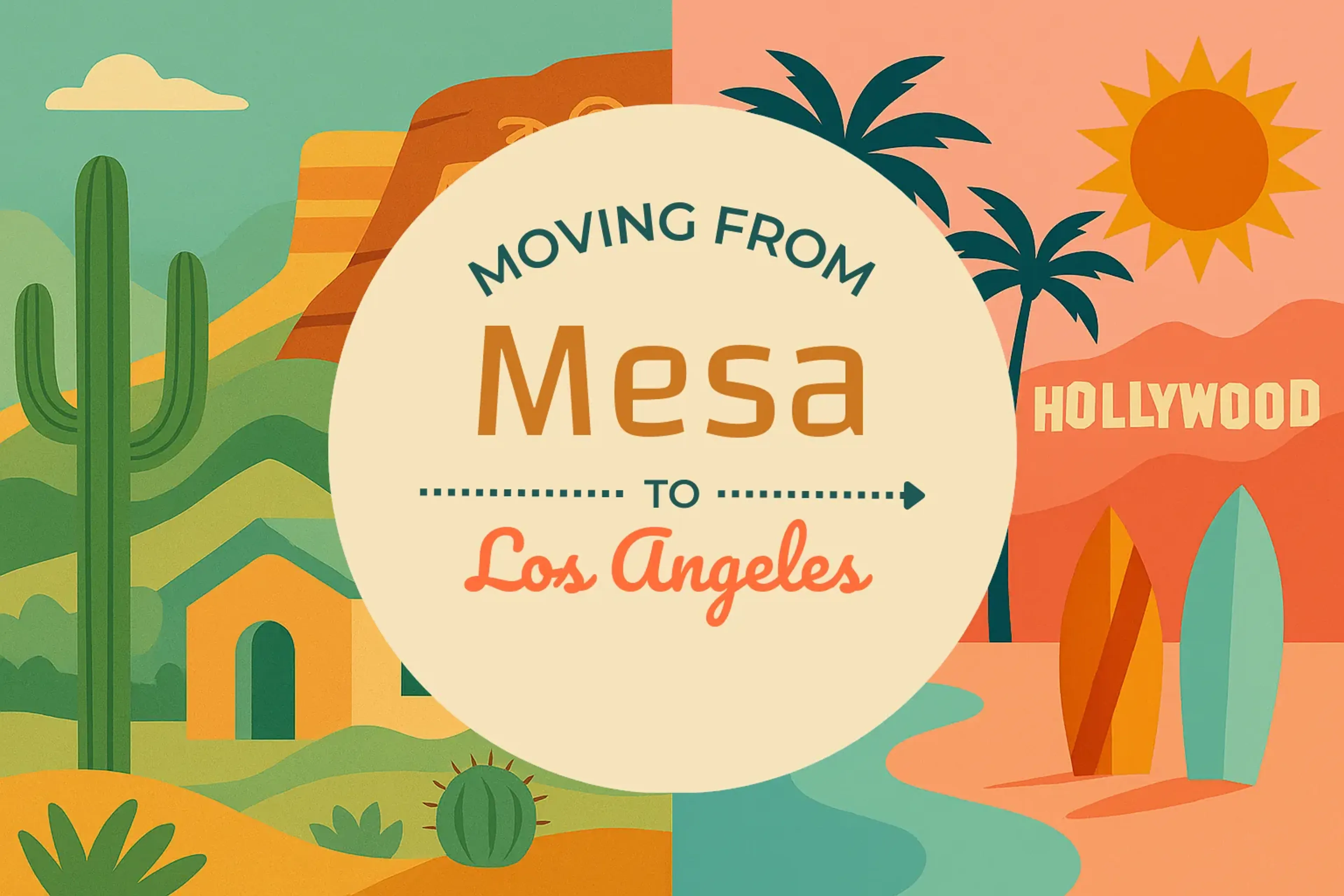 Side-by-side comparison of Mesa to Los Angeles moving companies