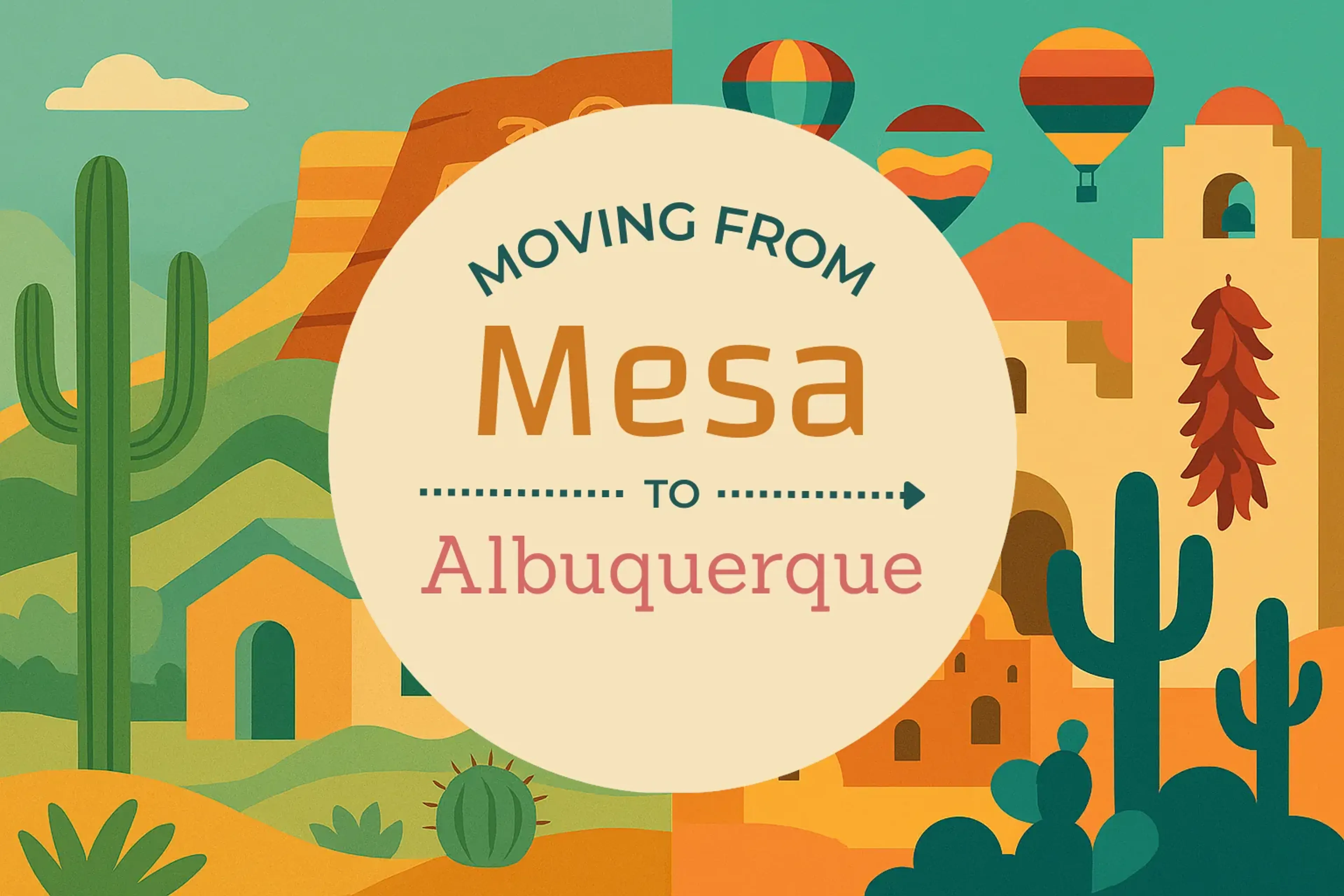 Side-by-side comparison of Mesa to Albuquerque moving companies