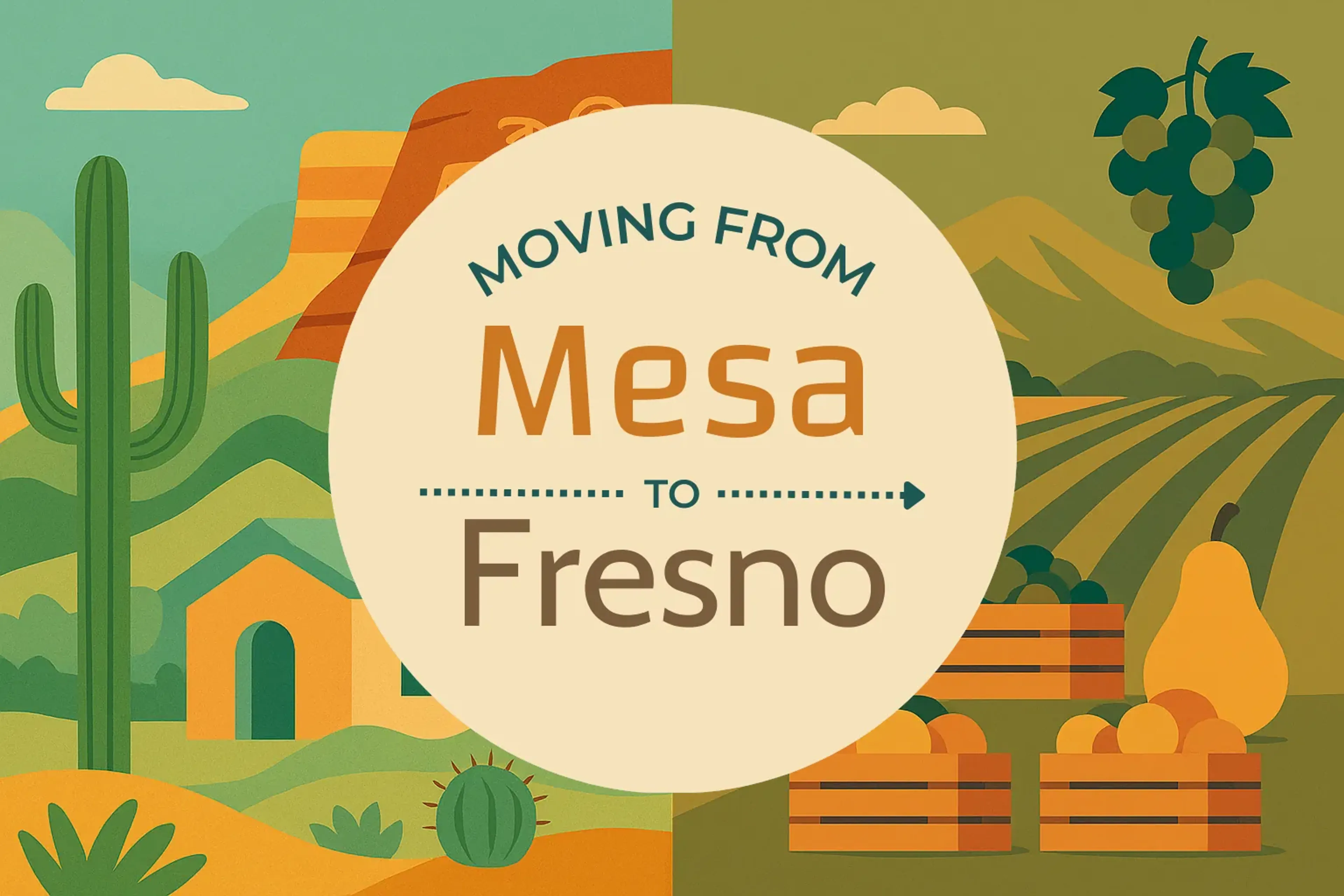 Side-by-side comparison of Mesa to Fresno moving companies