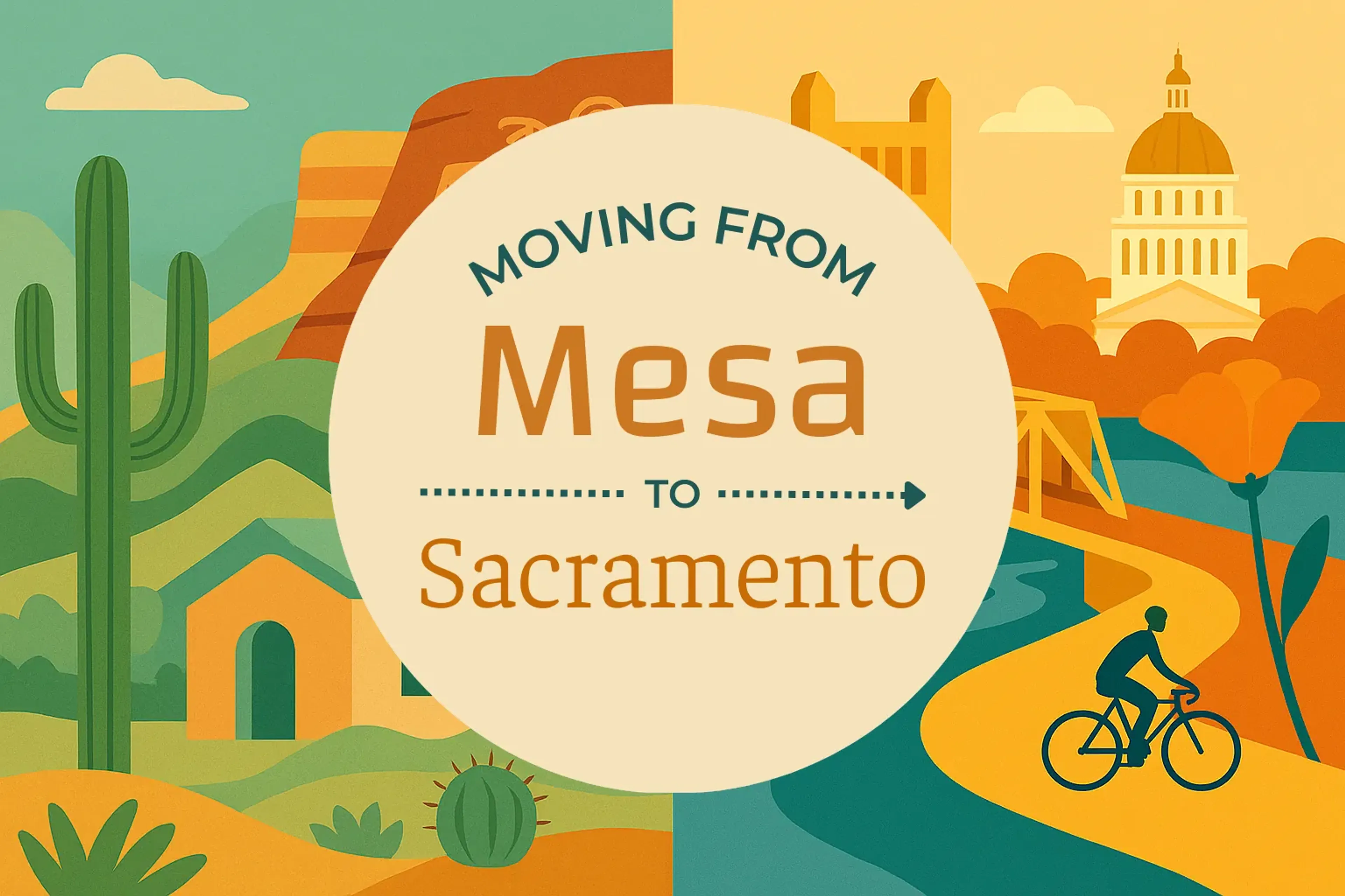 Side-by-side comparison of Mesa to Sacramento moving companies