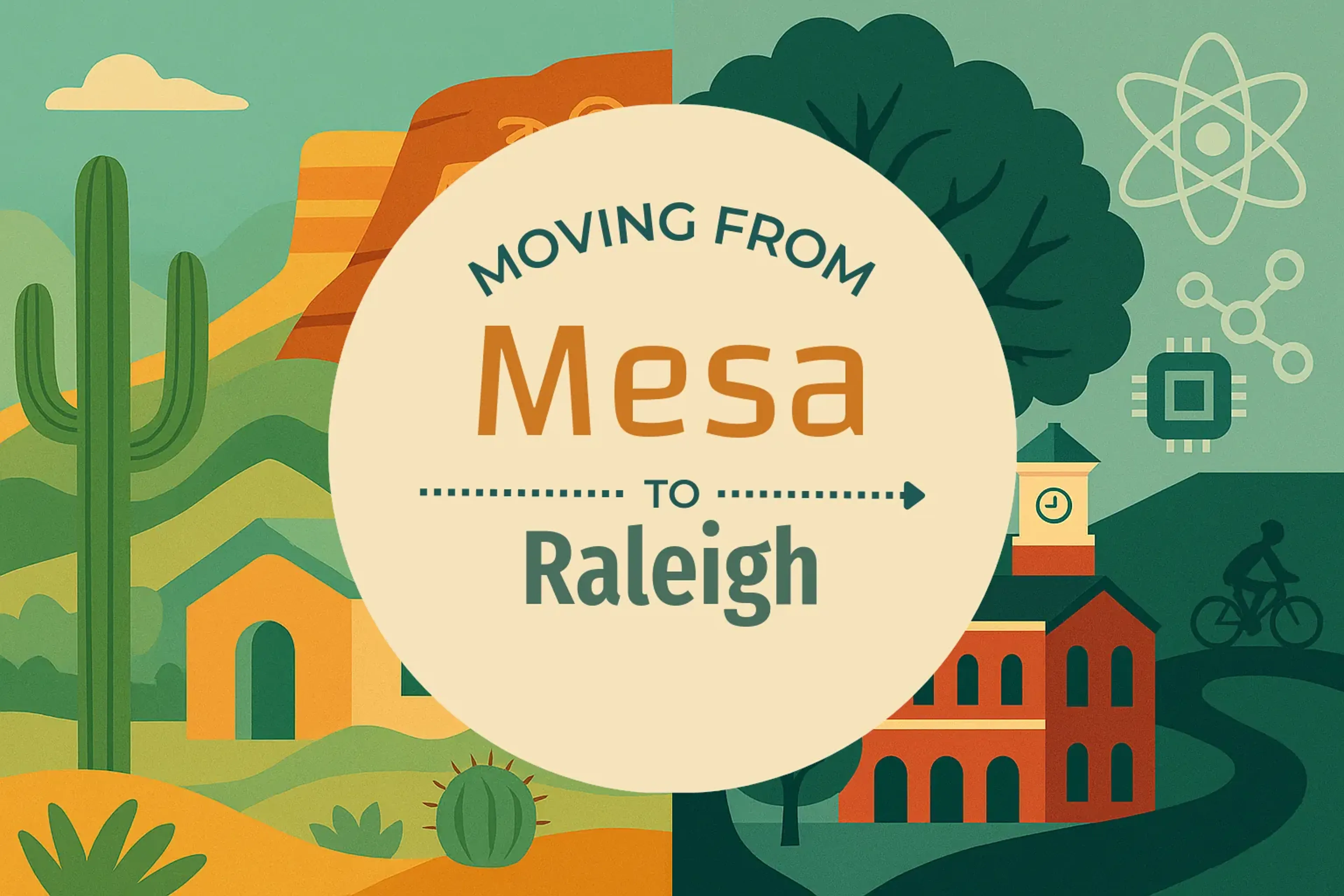 Side-by-side comparison of Mesa to Raleigh moving companies