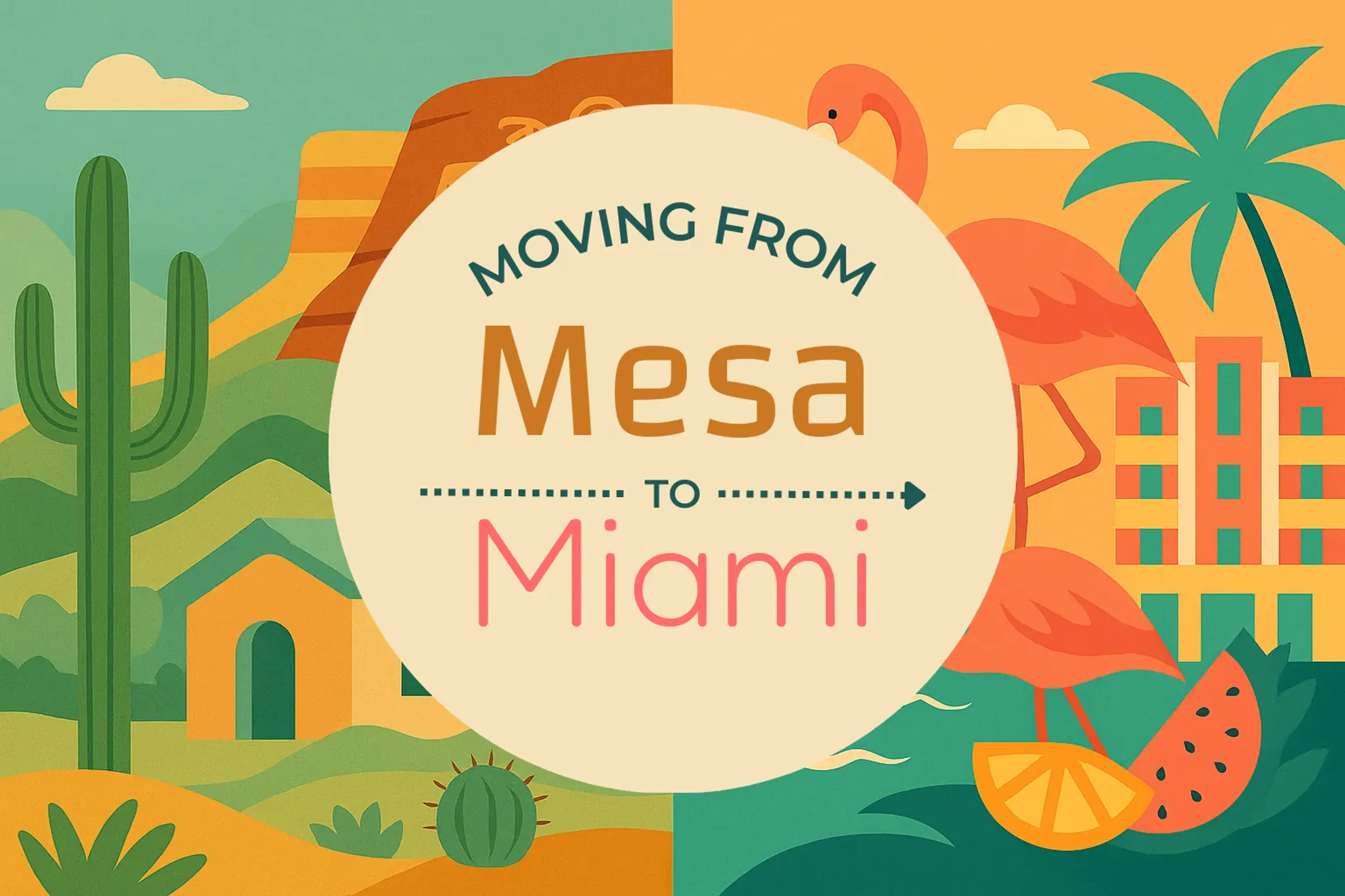 Side-by-side comparison of Mesa to Miami moving companies