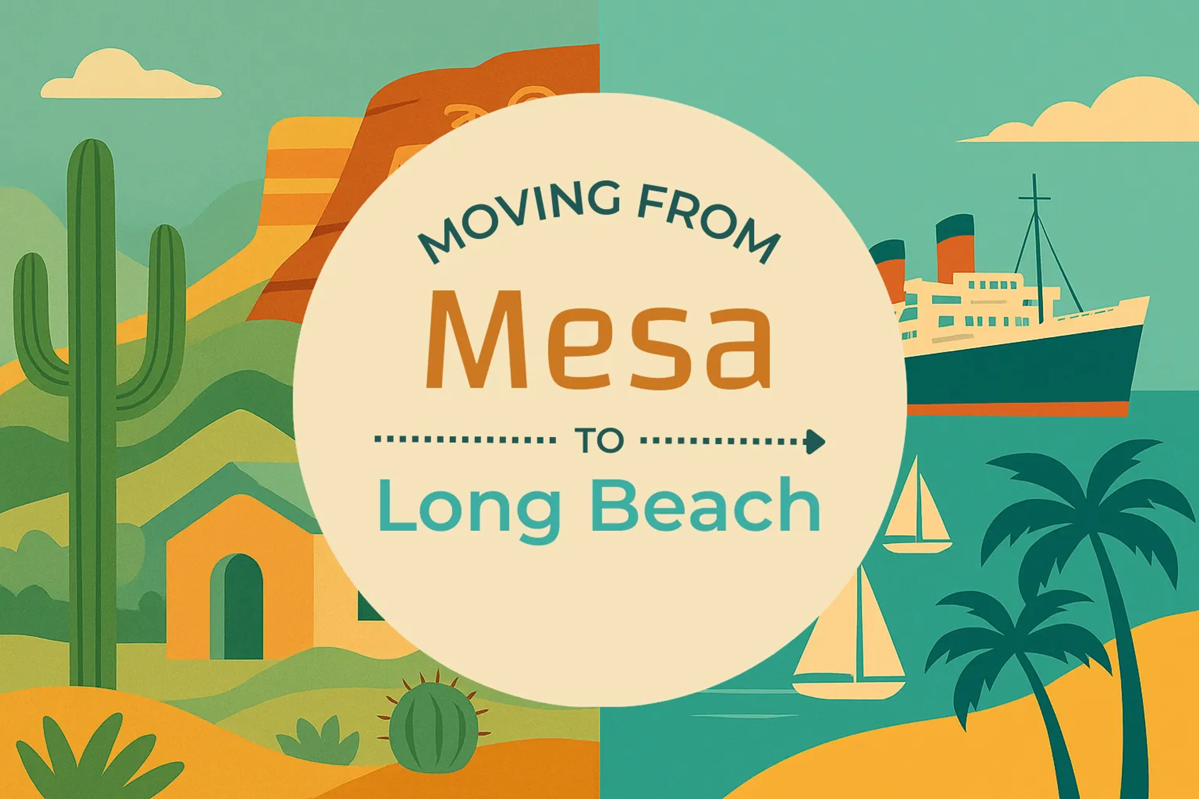 Side-by-side comparison of Mesa to Long Beach moving companies