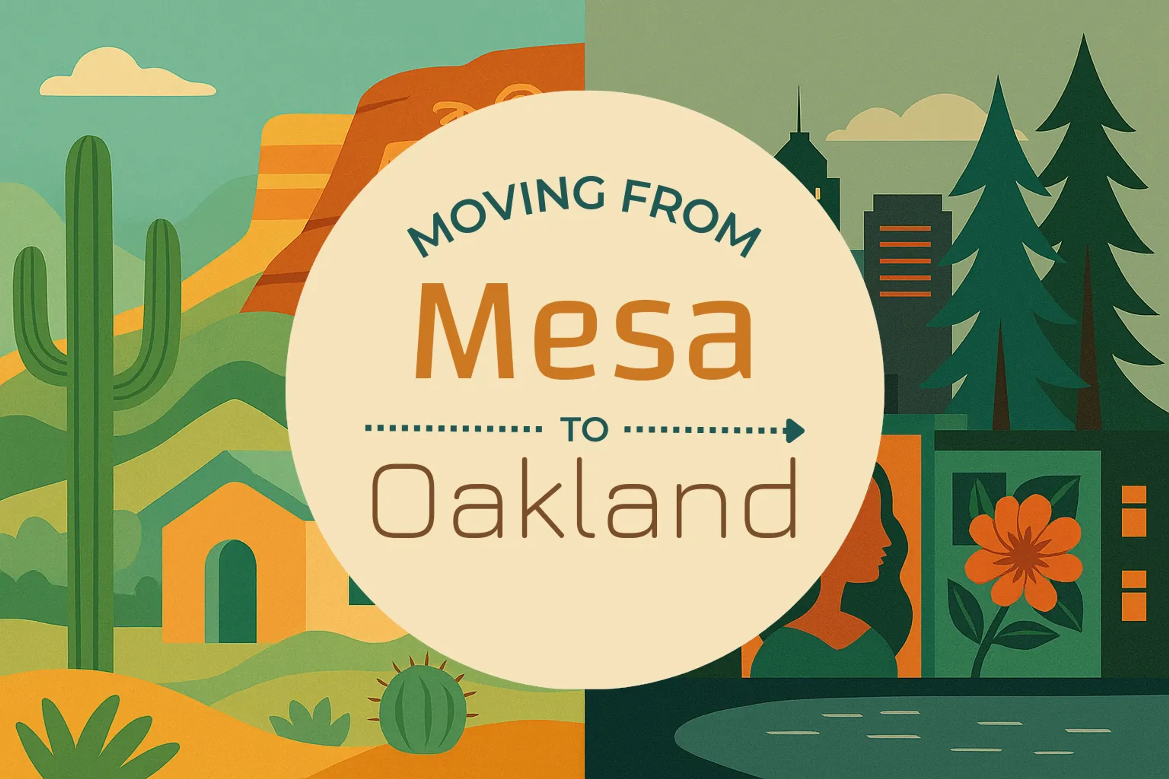 Side-by-side comparison of Mesa to Oakland moving companies
