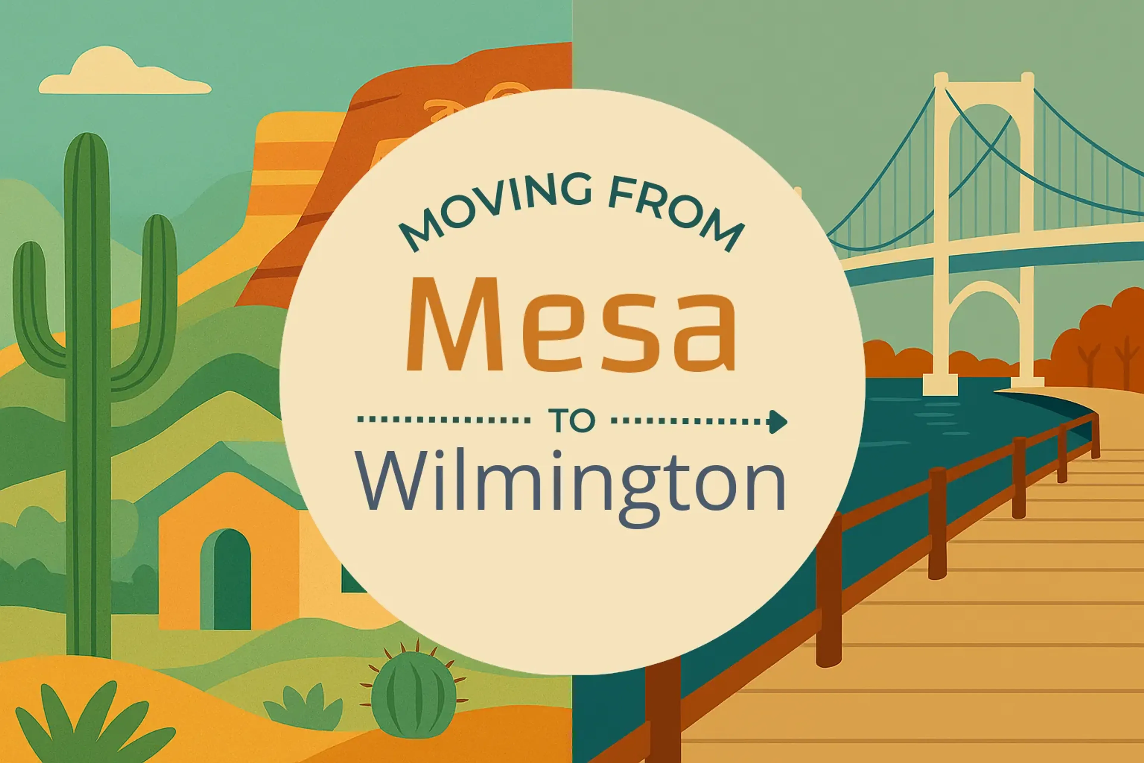 Side-by-side comparison of Mesa to Wilmington moving companies
