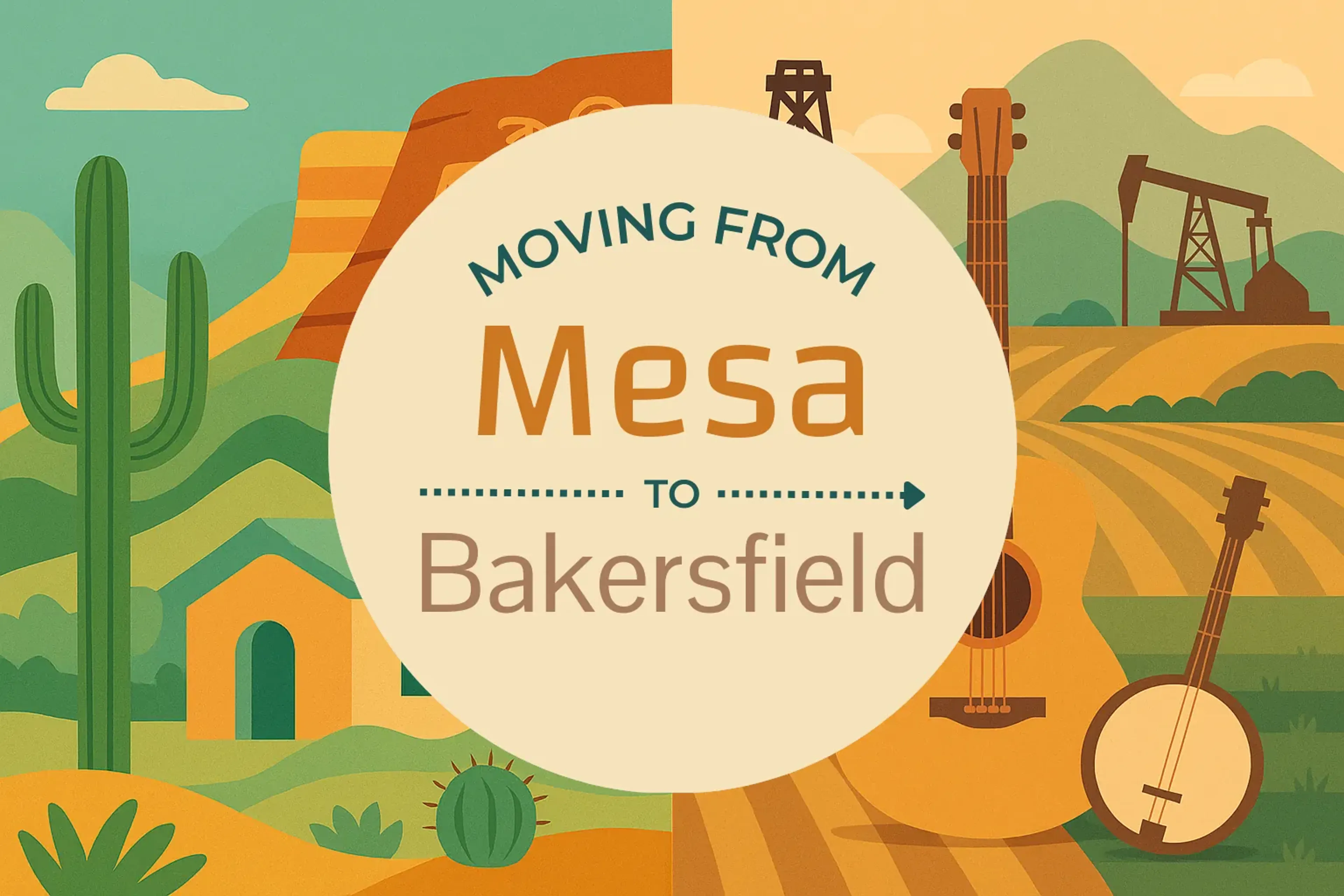 Side-by-side comparison of Mesa to Bakersfield moving companies