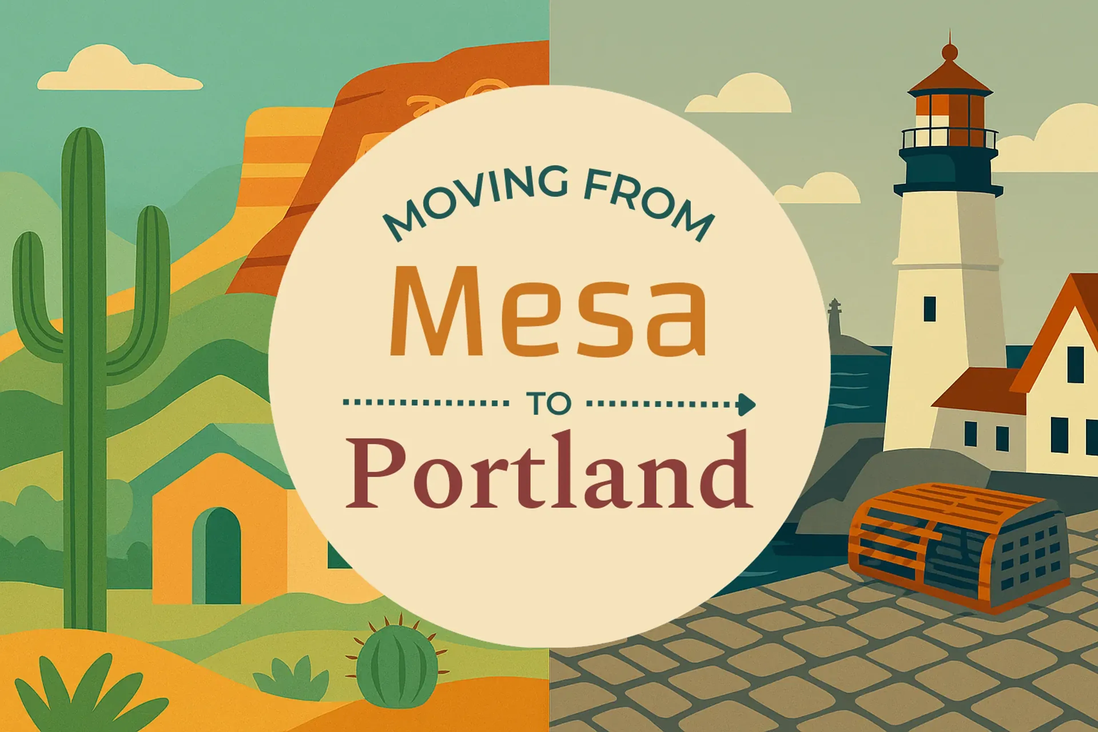 Side-by-side comparison of Mesa to Portland moving companies