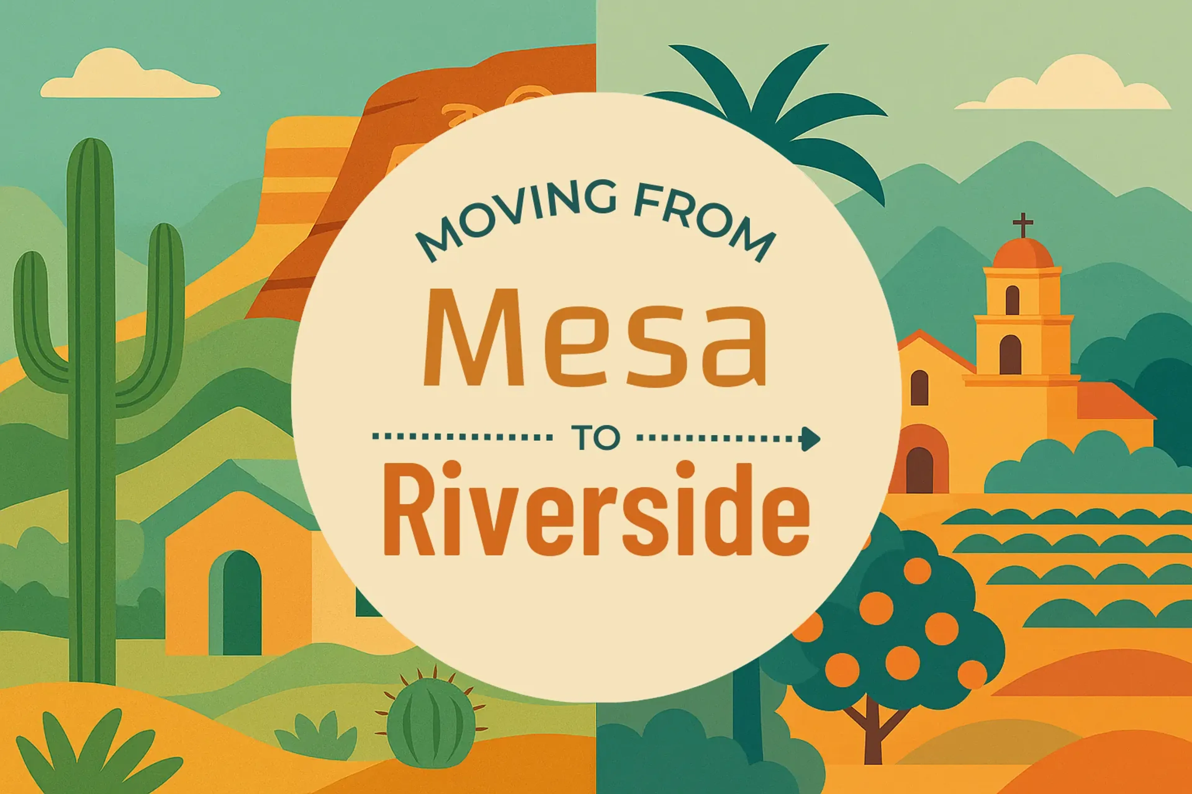 Side-by-side comparison of Mesa to Riverside moving companies